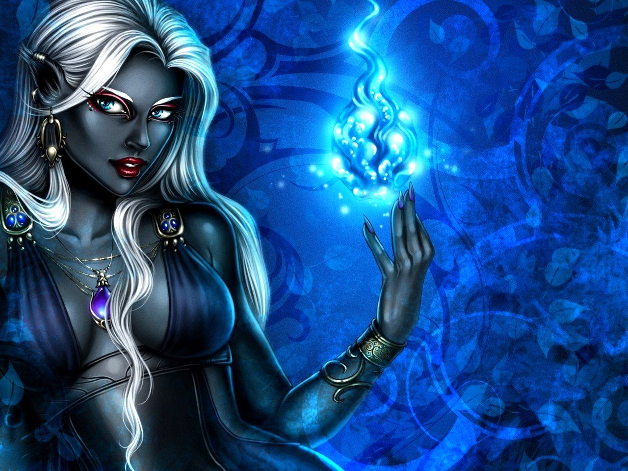1280x960 Desktop wallpaper: Fantasy, Witch, Dark Elf 4K free download for PC. 1435905