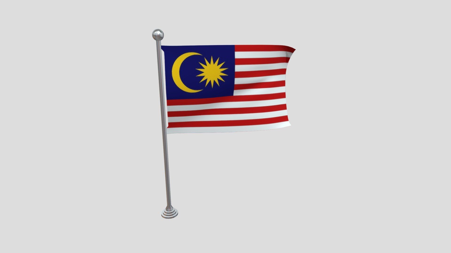 1920x1080 Malaysian Flag Free 3D model by ognuogaan135 [50f5172]