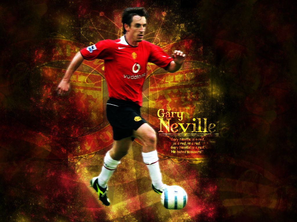 1024x768 Gary Neville. Manchester United Wallpaper