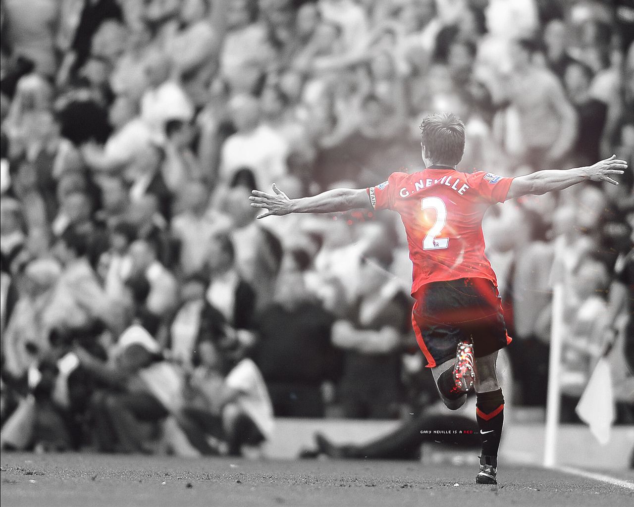 1280x1024 Gary Neville. Manchester United Wallpaper