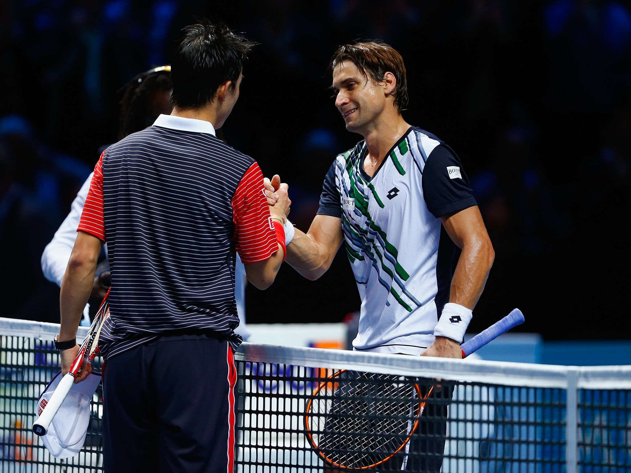 2048x1536 ATP World Tour Finals 2014: Kei Nishikori beats substitute David Ferrer, but must wait for Roger Federer vs Andy Murray to learn fate