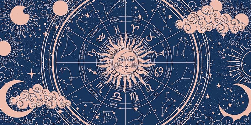 800x400 Mystical Moon and Sun Astrology Mural Wallpaper®