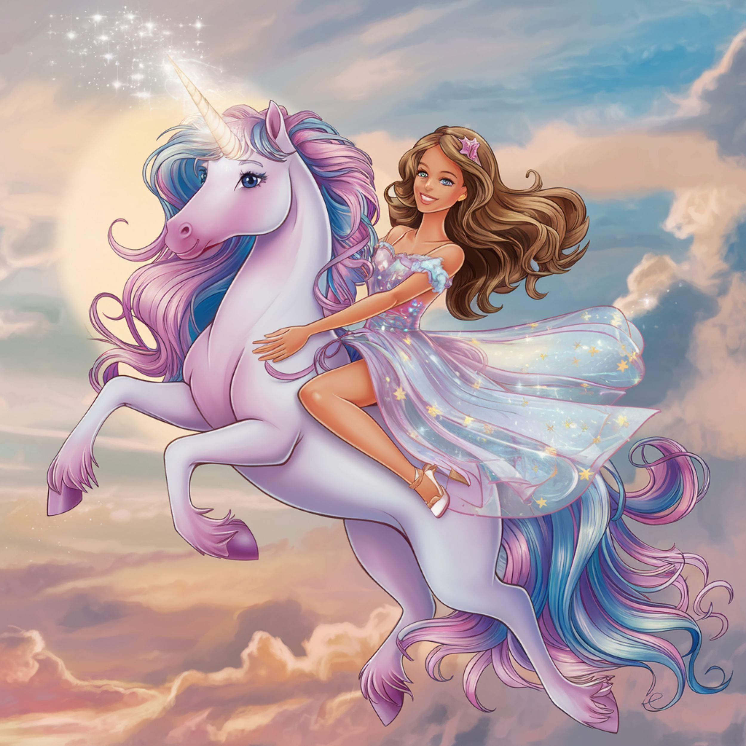 2500x2500 Barbie Unicorn Wallpaper