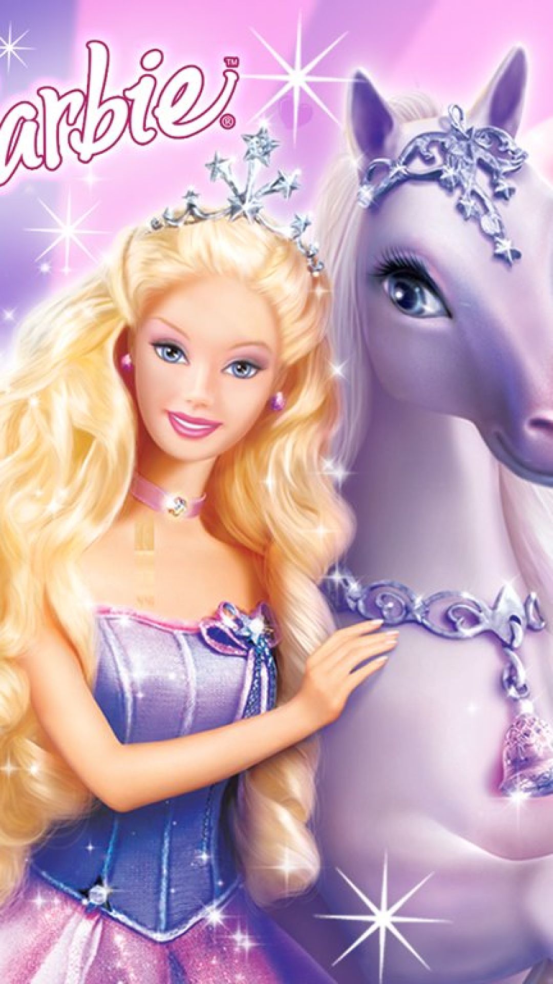 1080x1920 Wallpaper Barbie Unicornio Barbie And Unicorn Wallpaper