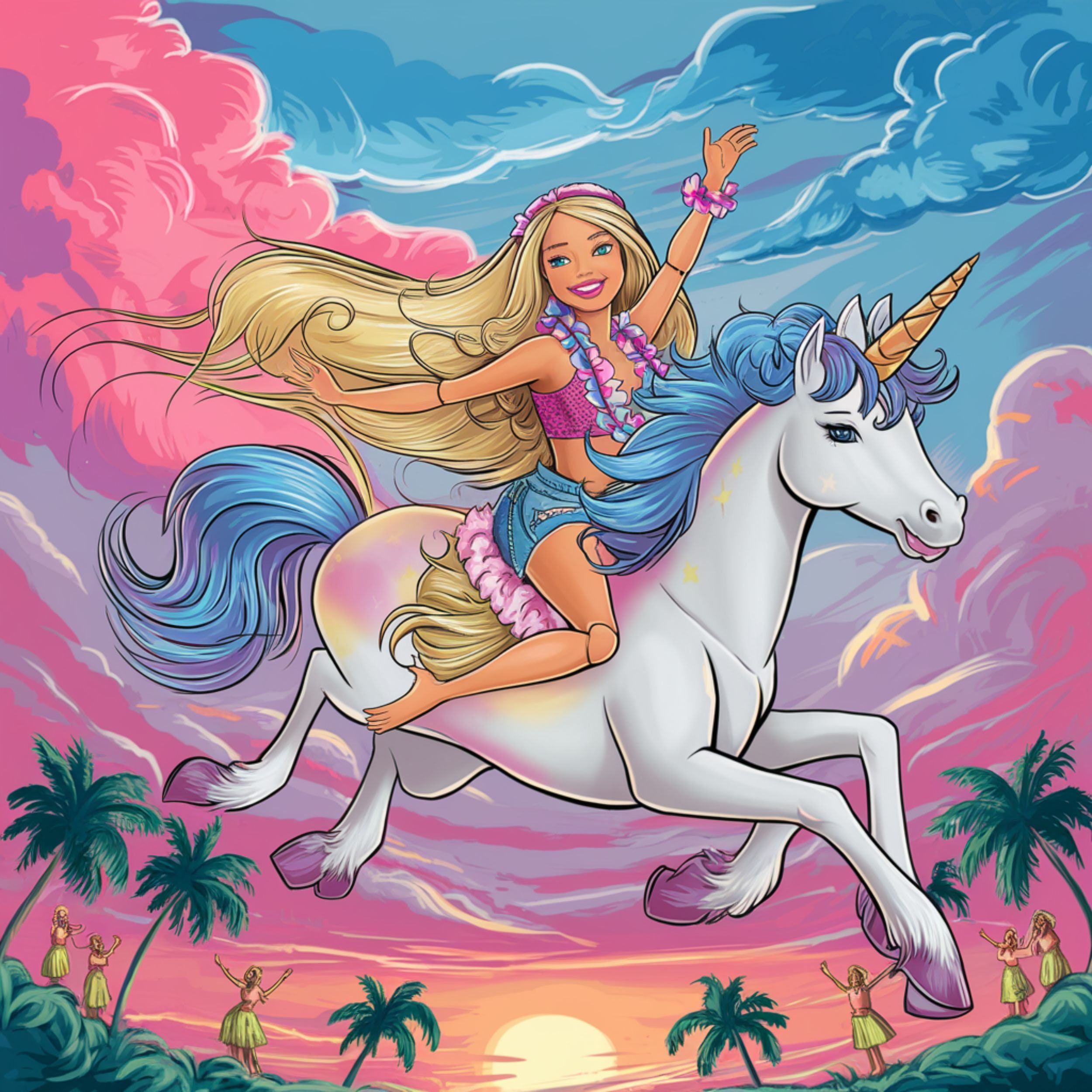 2500x2500 Unicorn Barbie Image