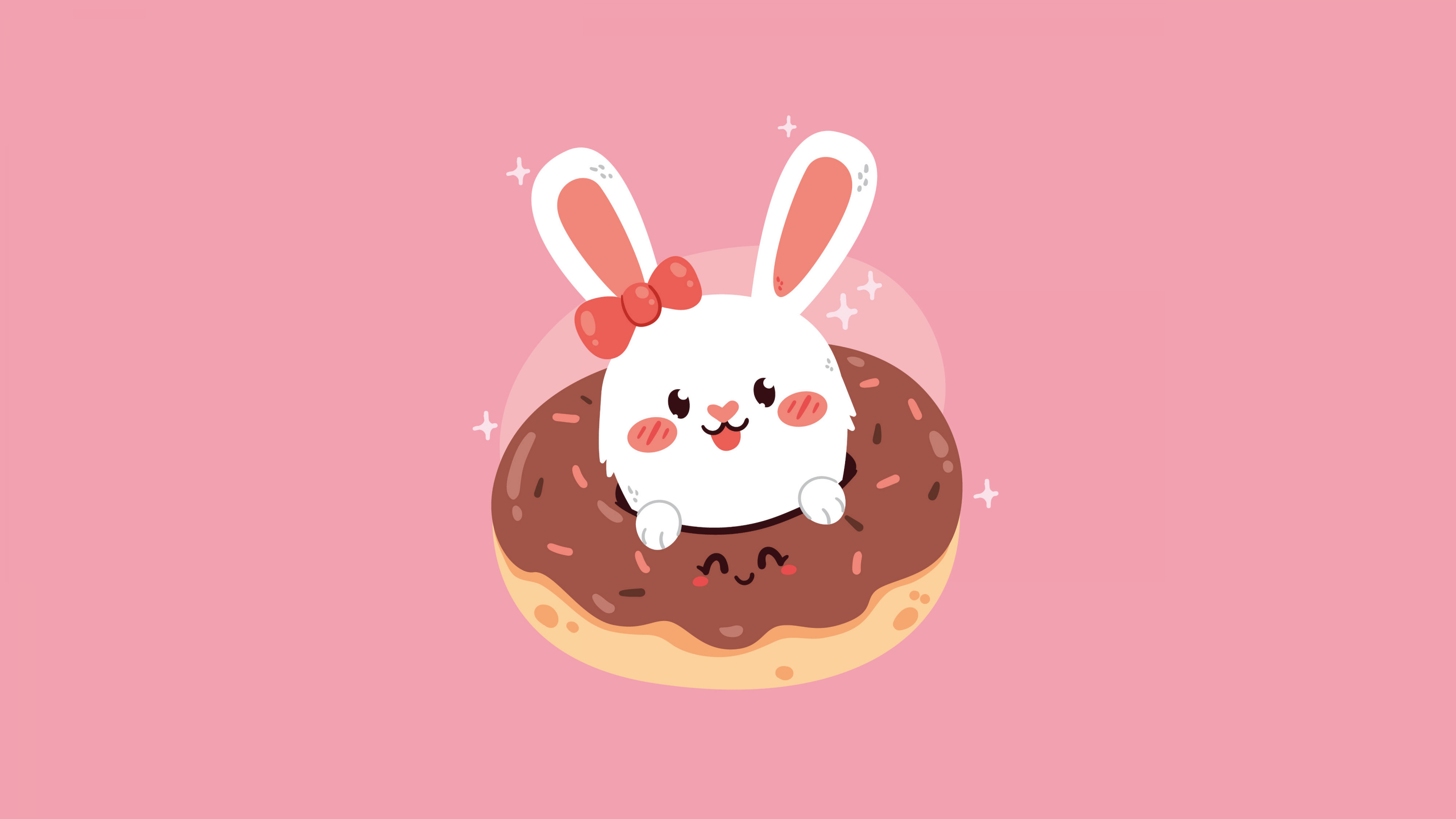 3840x2160 Cute rabbit Wallpaper 4K, Kawaii food, Kawaii rabbit