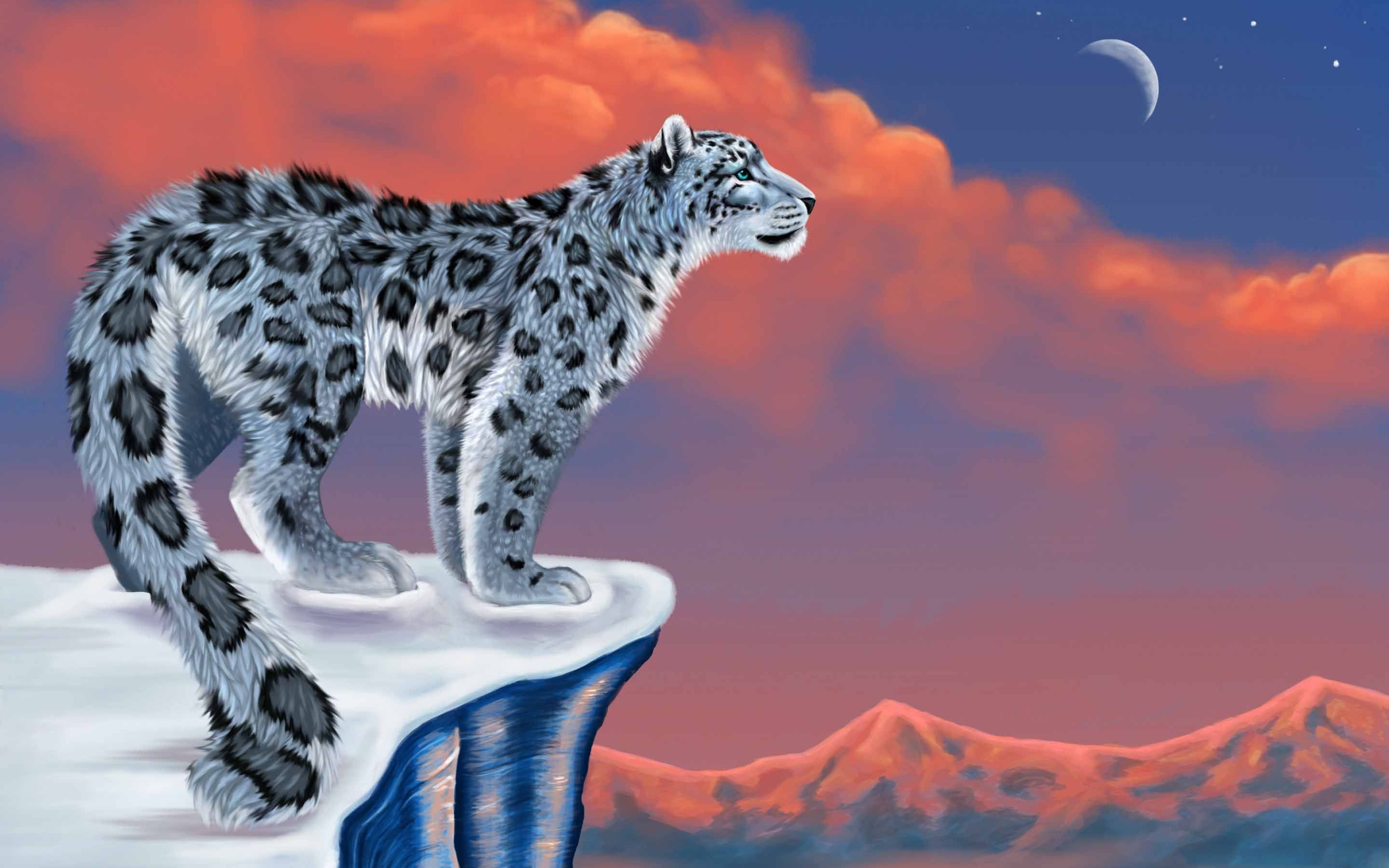 2880x1800 Snow Leopard Drawing MacBook Air Wallpaper Download