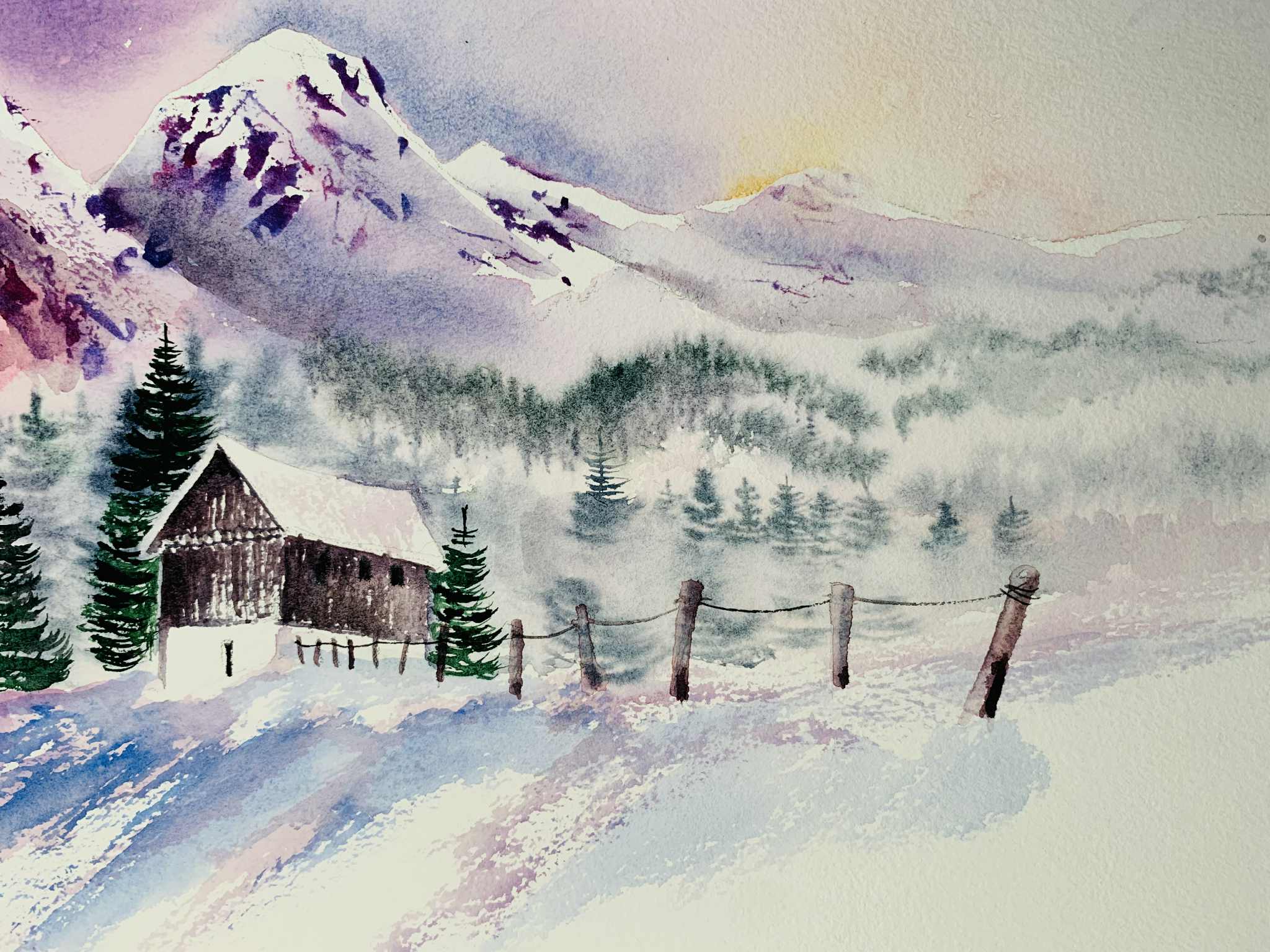 2048x1536 Painting a Snowy Winter Scene with Sabine Dreher SMITH Artists' Materials