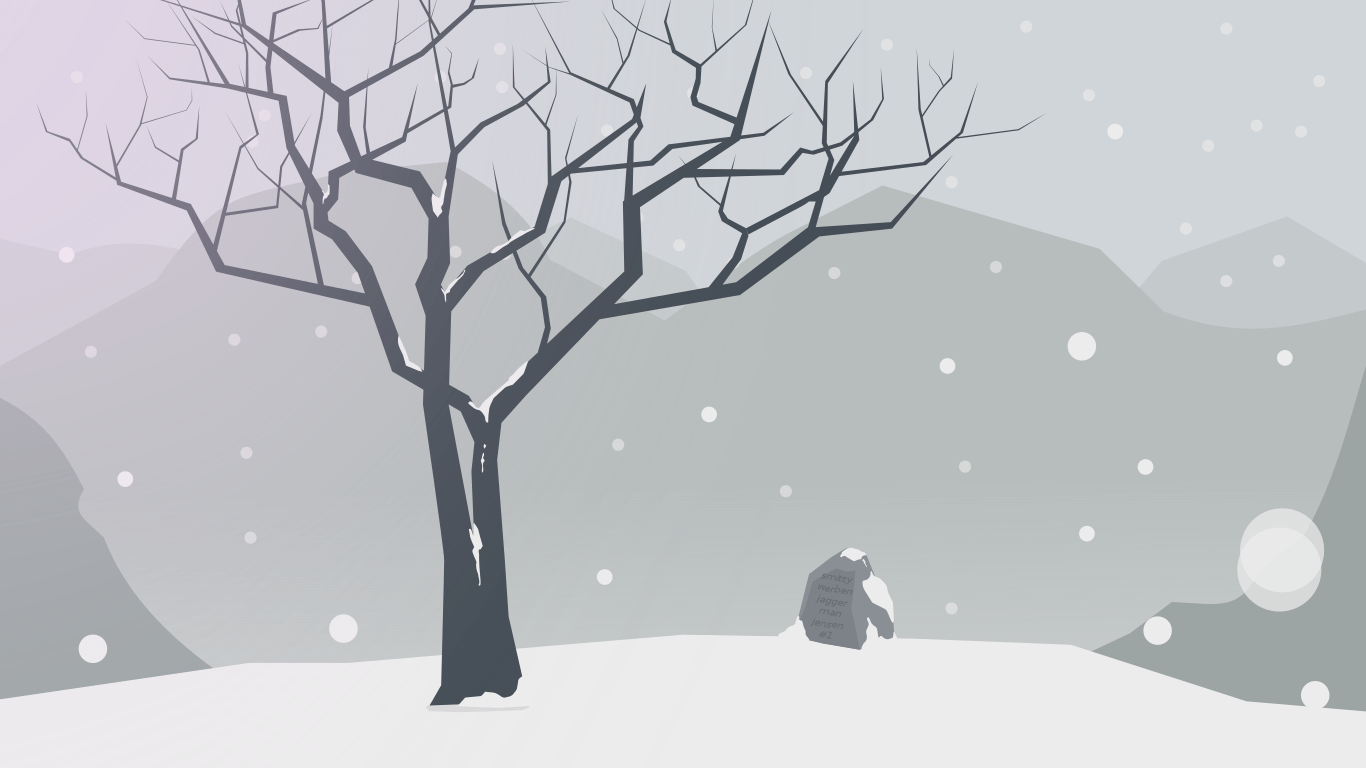 1366x768 Snowy Day Clip Art Image