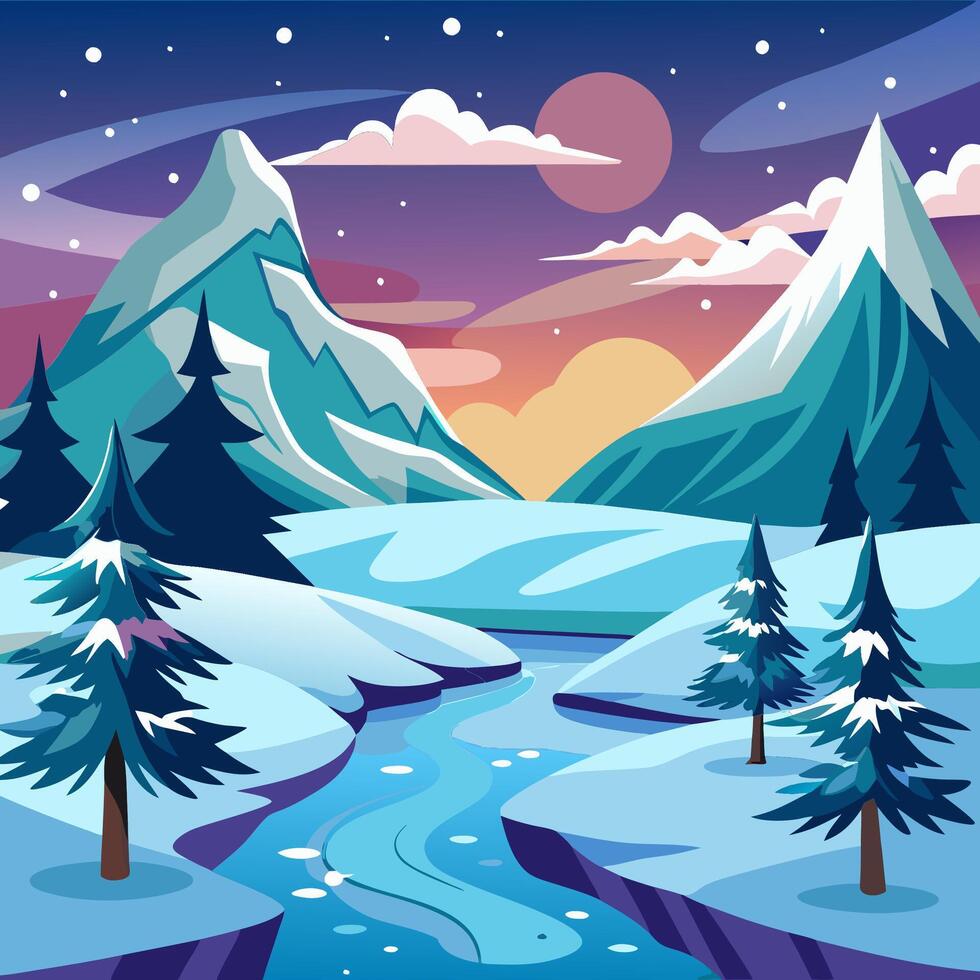 980x980 Winter Mountain Landscape Winter Mountains Wallpaper 4K, Landscape, Lake, Cold