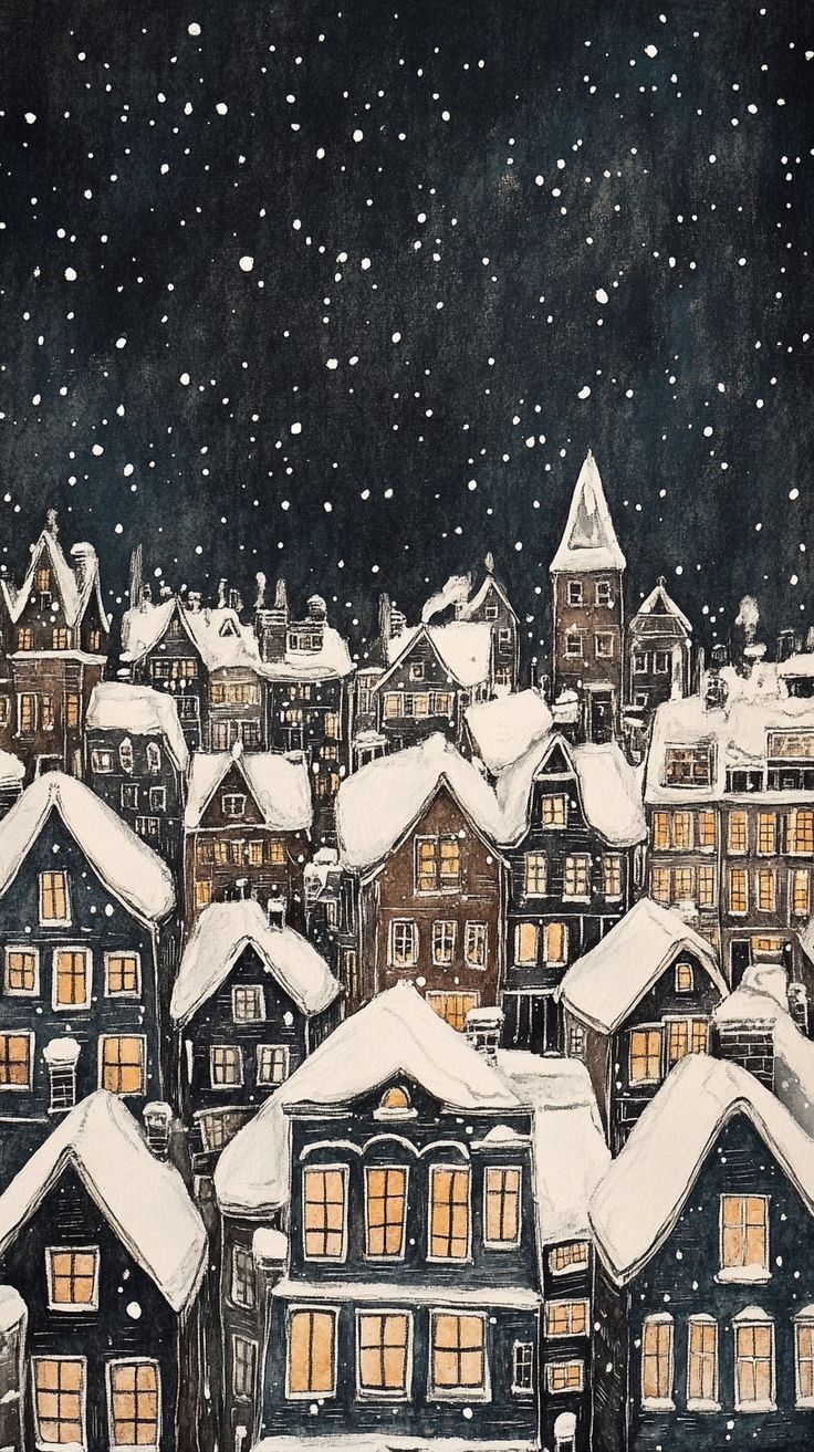 736x1313 Snow wallpaper cute. Winter wallpaper art, Aesthetic winter background drawing, Winter drawing ideas