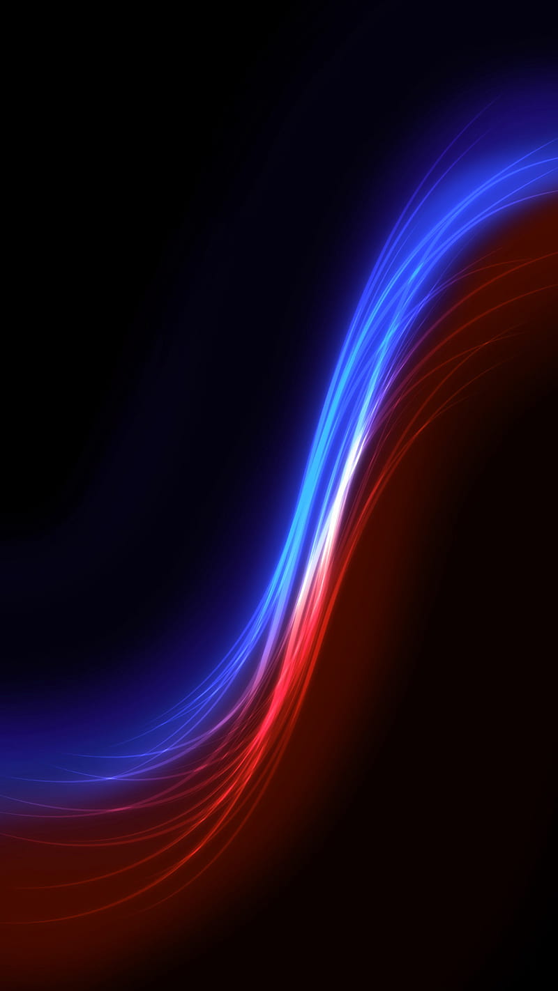 800x1422 Abstract, blue, curve, dark, desenho, light, line, red, HD phone wallpaper