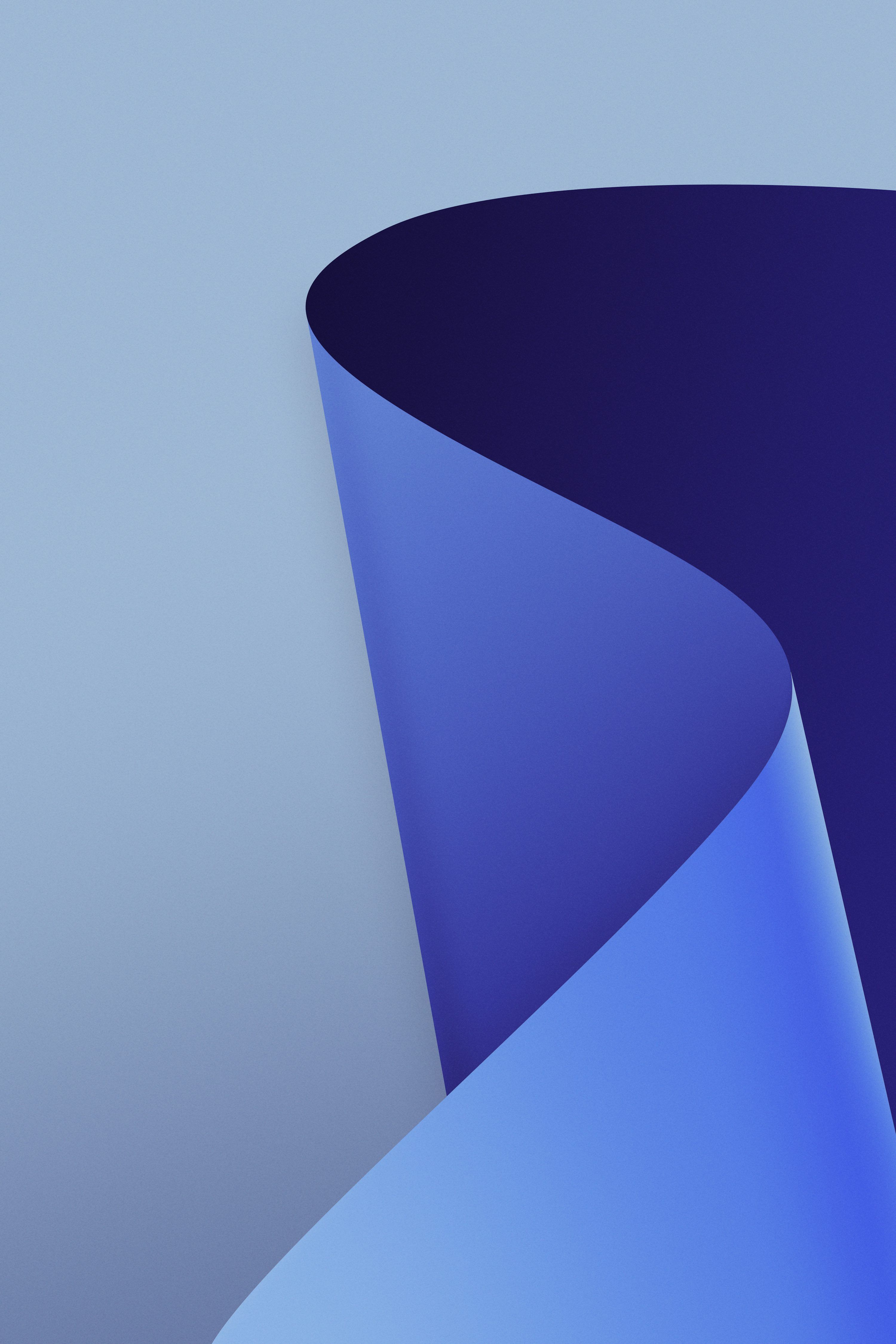 3000x4500 An abstract blue background with a curved curve