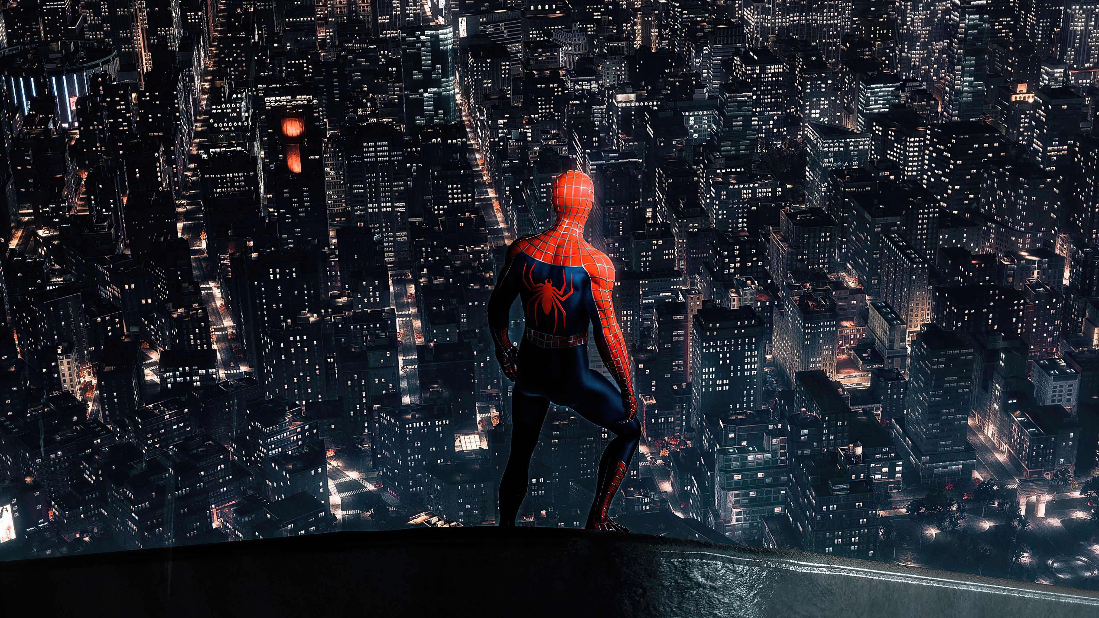 3840x2160 Spider Man Night Wallpaper