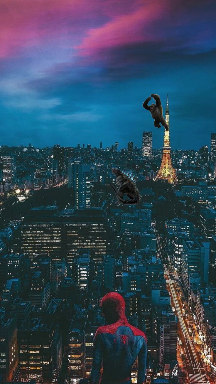 736x1308 Spiderman Poster. Spiderman motivational wallpaper, Spiderman on building at night, Spiderman night wallpaper