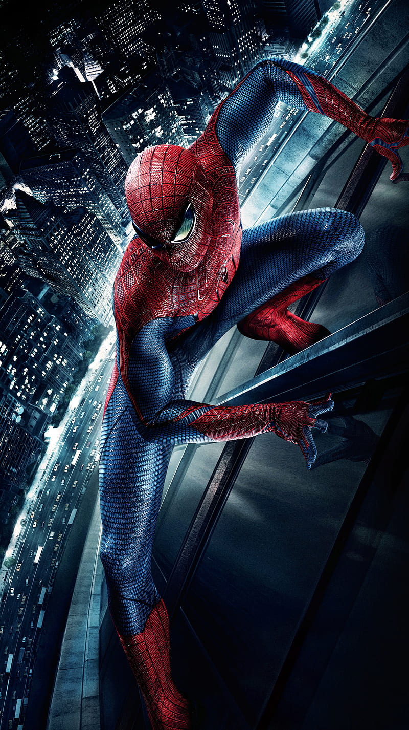 800x1426 Amazing Spider Man, Art, City, Dark, Fantasy, Hero, Marvel, Night, HD Phone Wallpaper