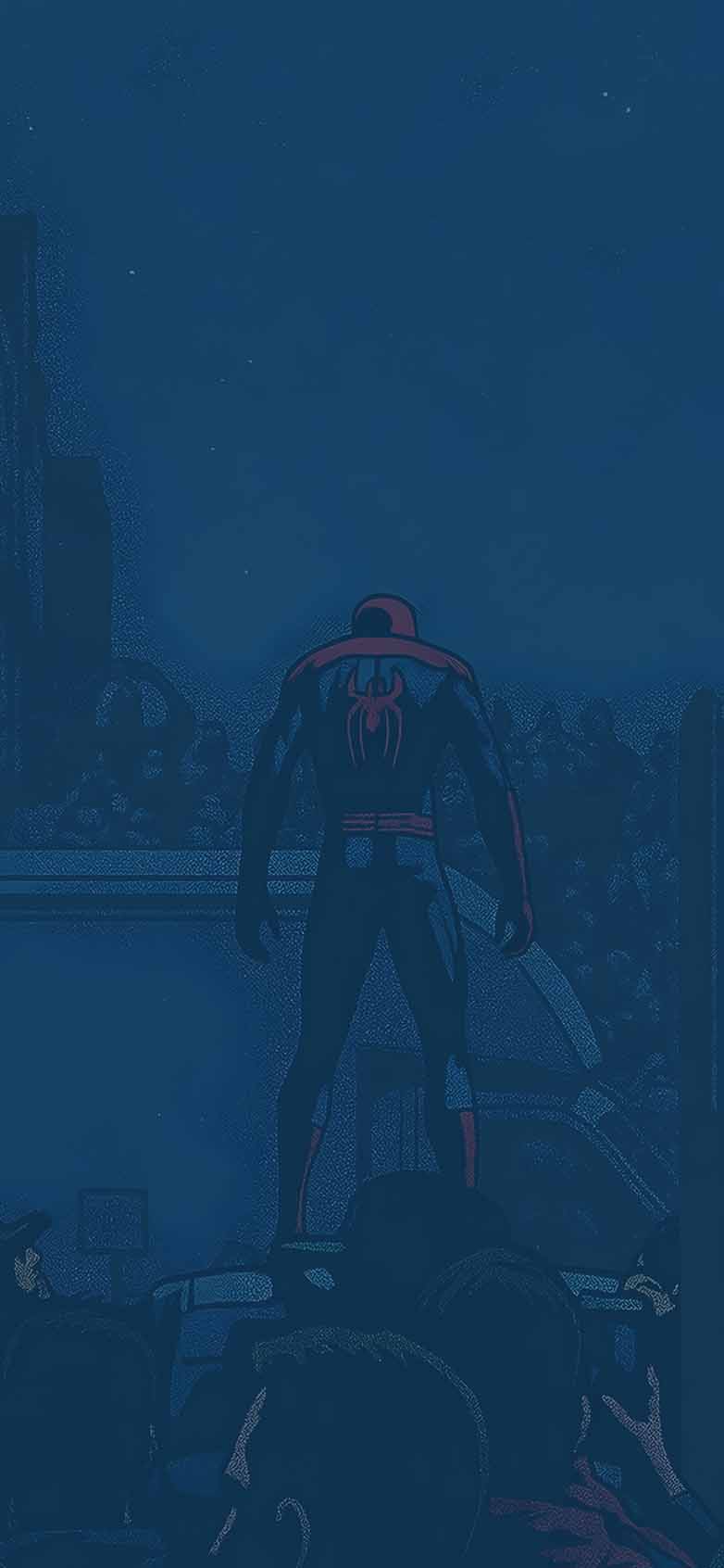 782x1692 Spider Man Night City Comic Style Wallpaper