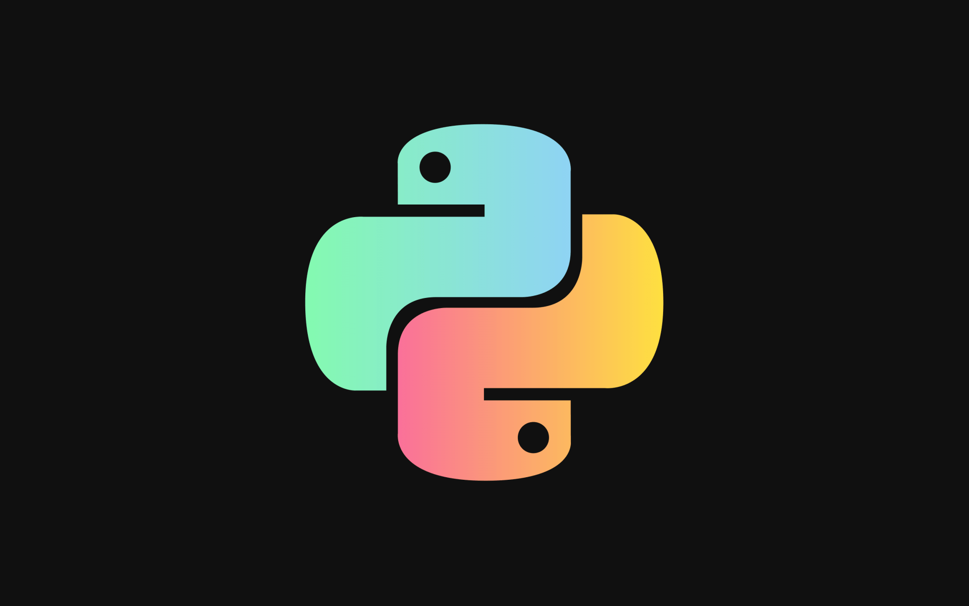 1920x1200 Python Logo Dark background 4K Wallpaper