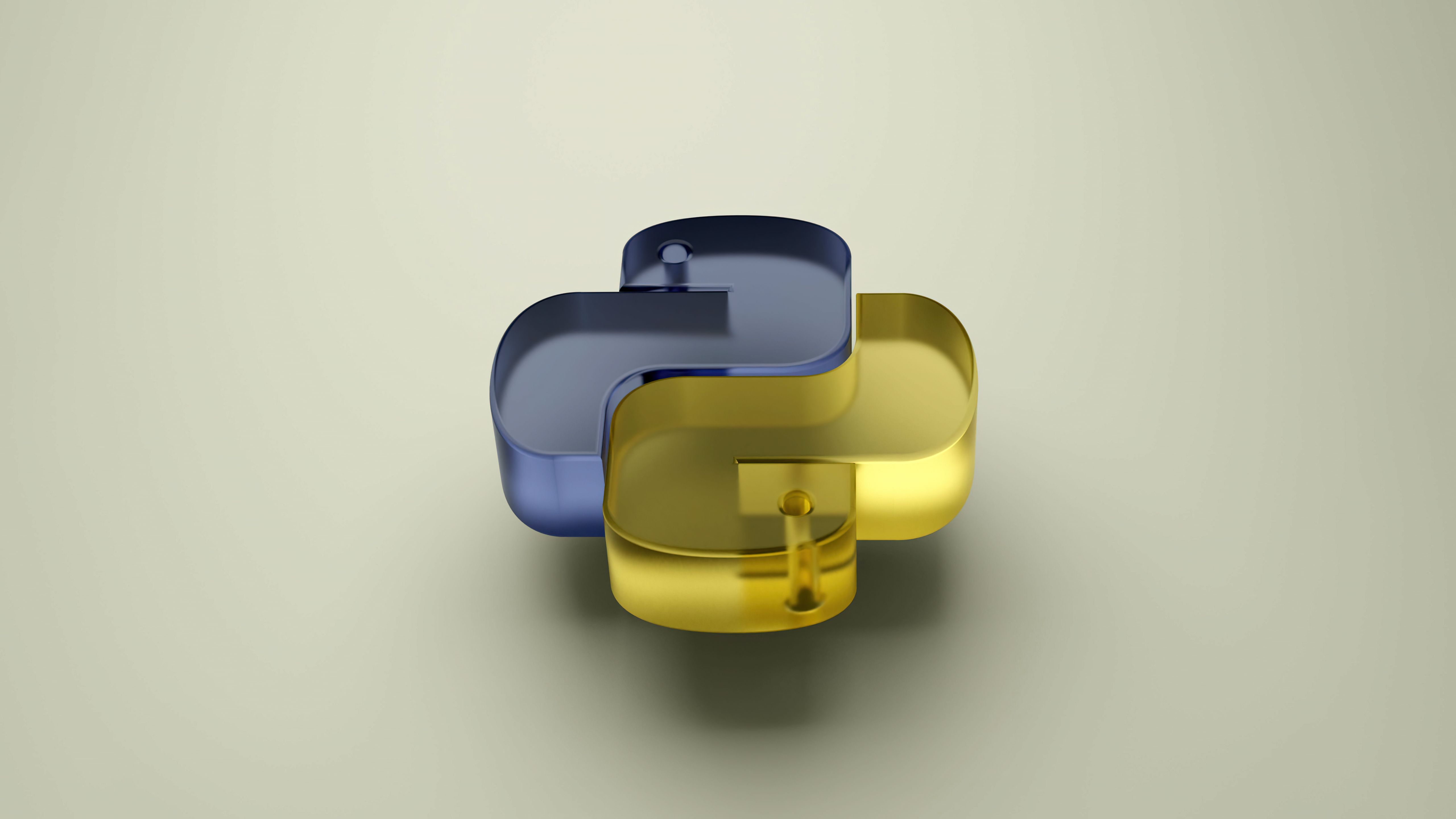 5120x2880 Python Programming Language 3D Logo Wallpaperx2880