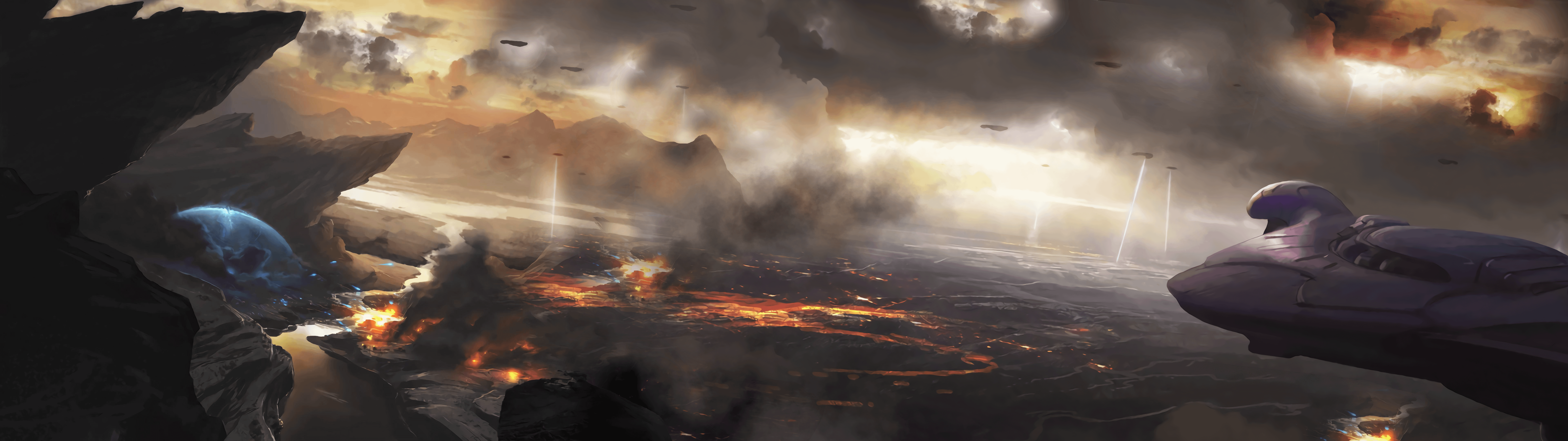 7680x2160 Another double monitor wallpaper, this time in 4K