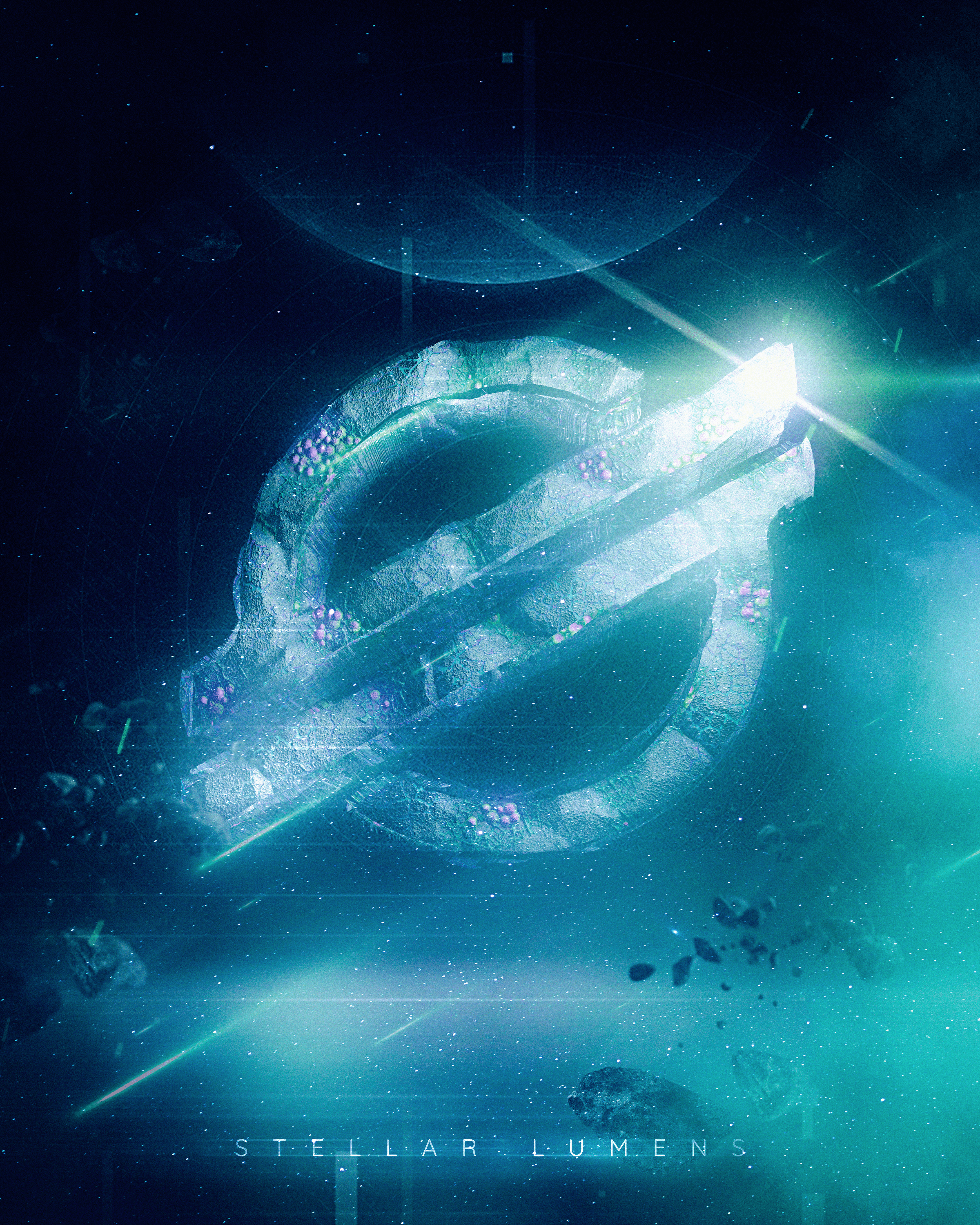 2400x3000 Crypto Poster Stellar Lumens XLM Themed