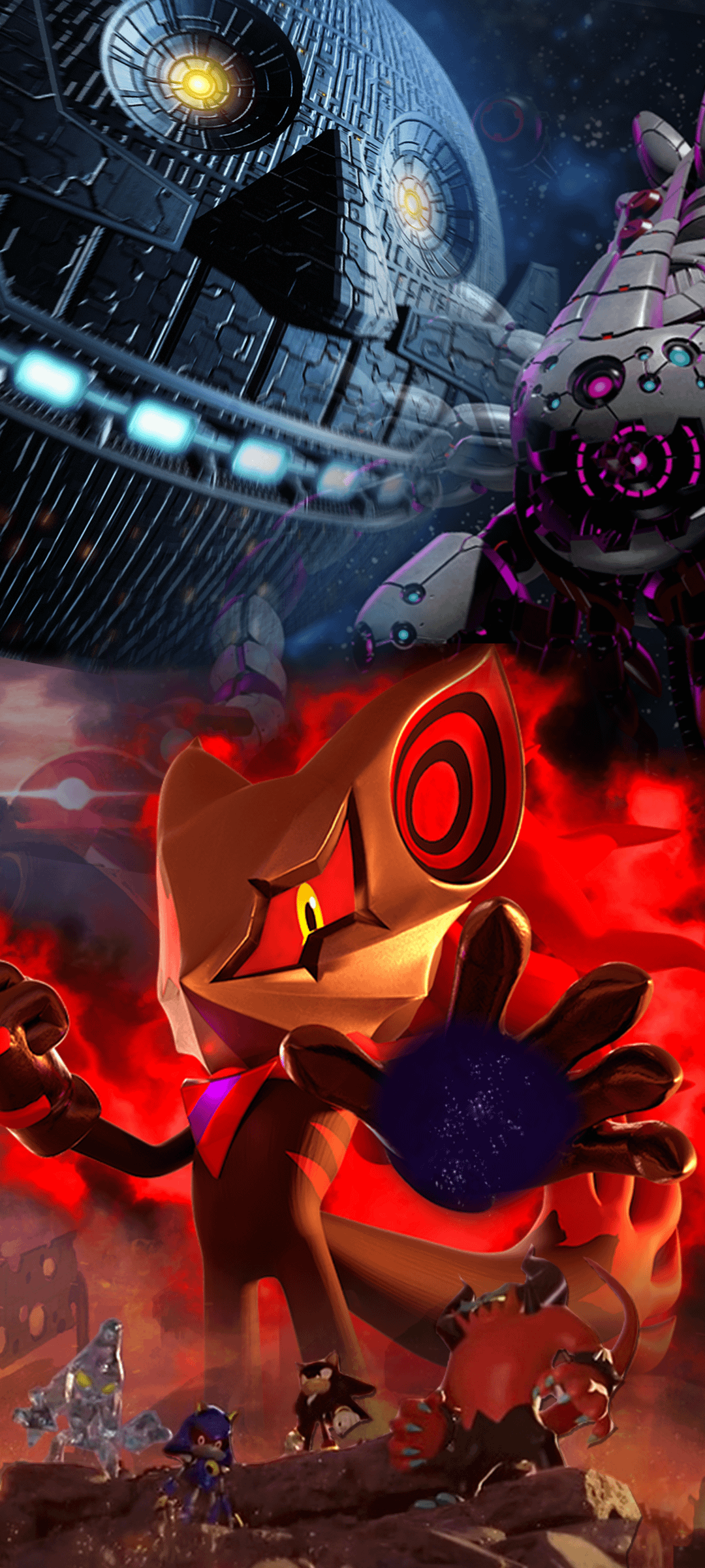 1080x2400 Made a Sonic Forces themed phone wallpaper (Plus an extra variant)!