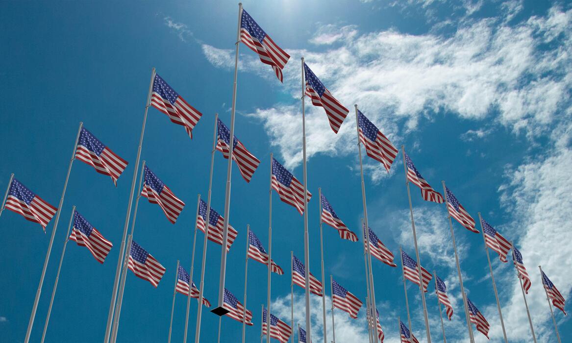1167x700 Usa us flag blue sky background wallpaper copy space national country independence striped banner july 4th forth freedom democracy emblem government pride travel national international world glory usa