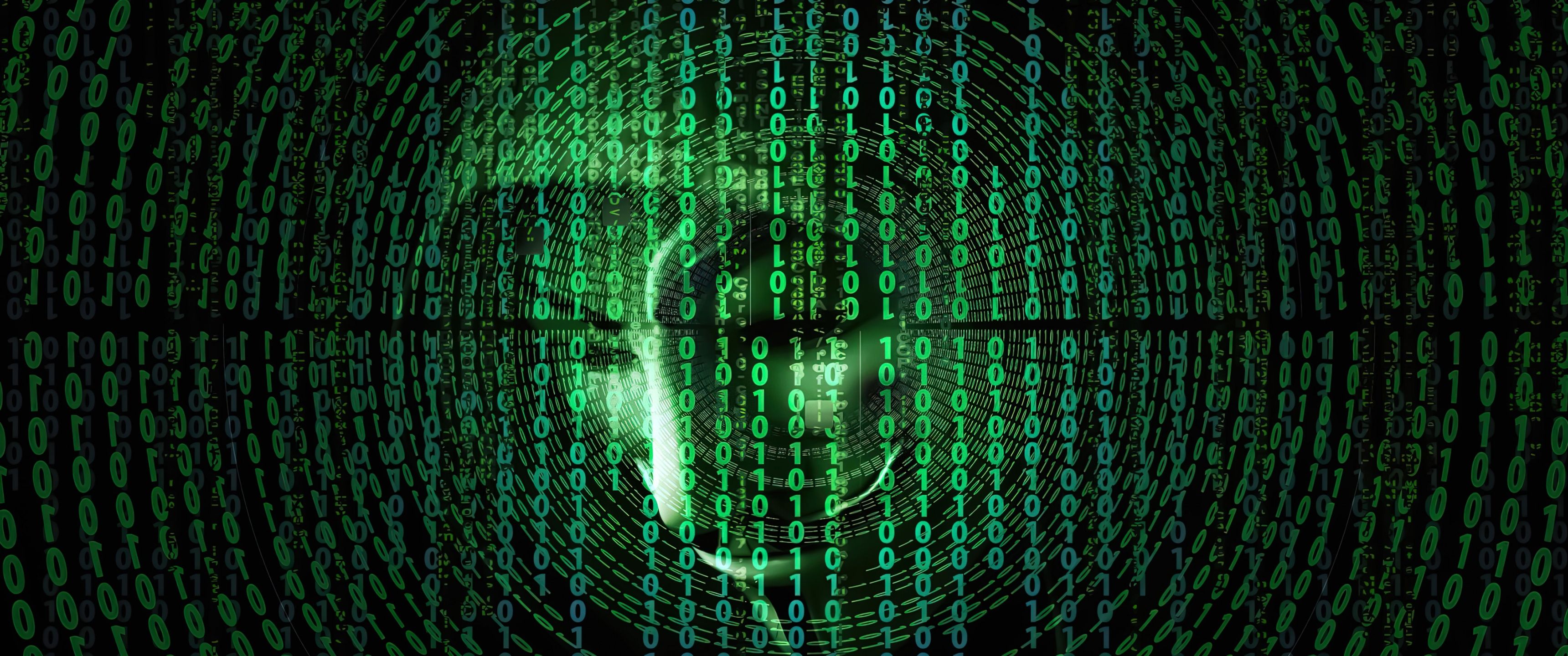 3440x1440 Hacker Wallpaper 4K, Binary, Coding, Bits, Hoodie