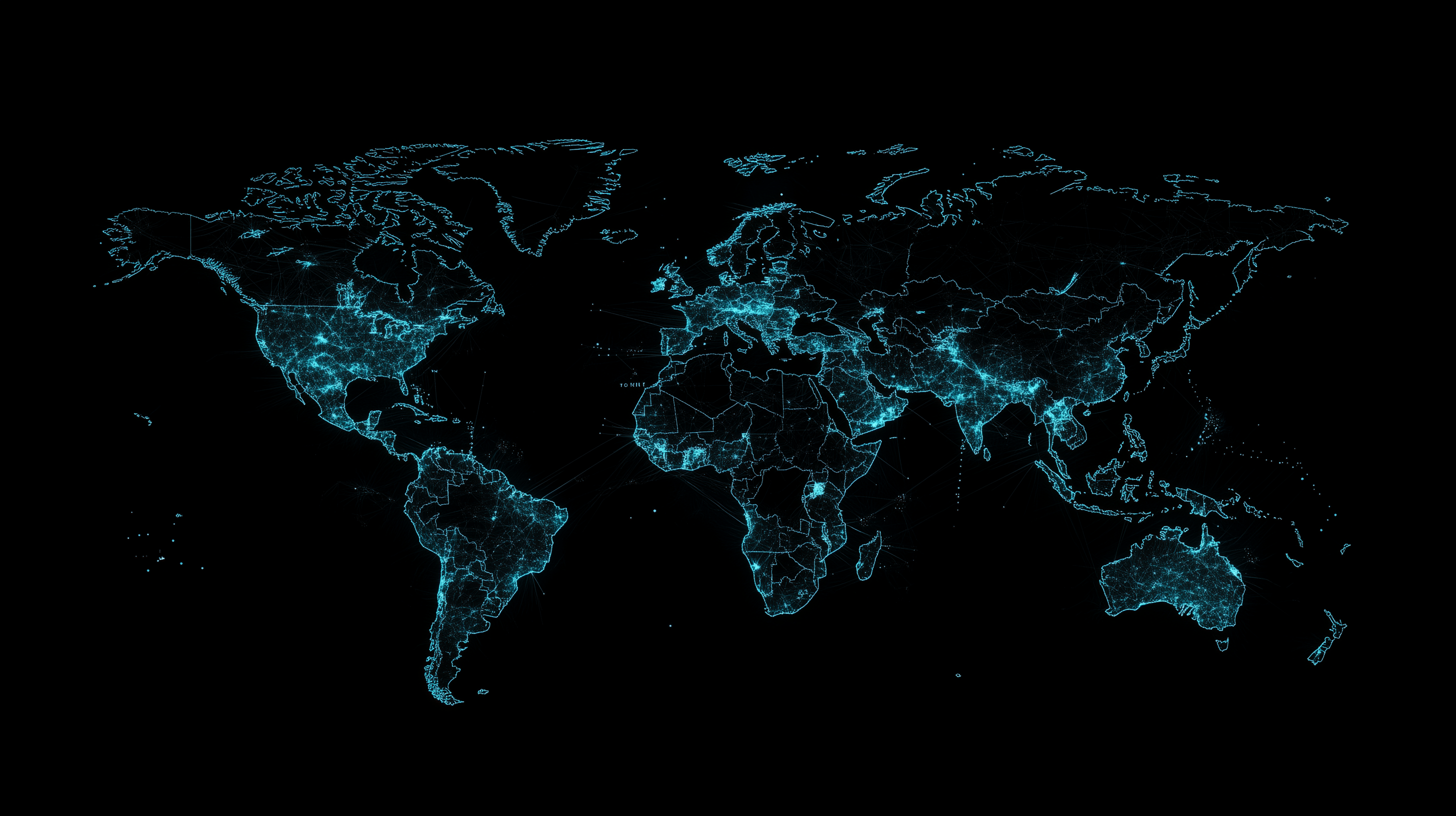 2912x1632 Cool Hacker World Map Wallpaper