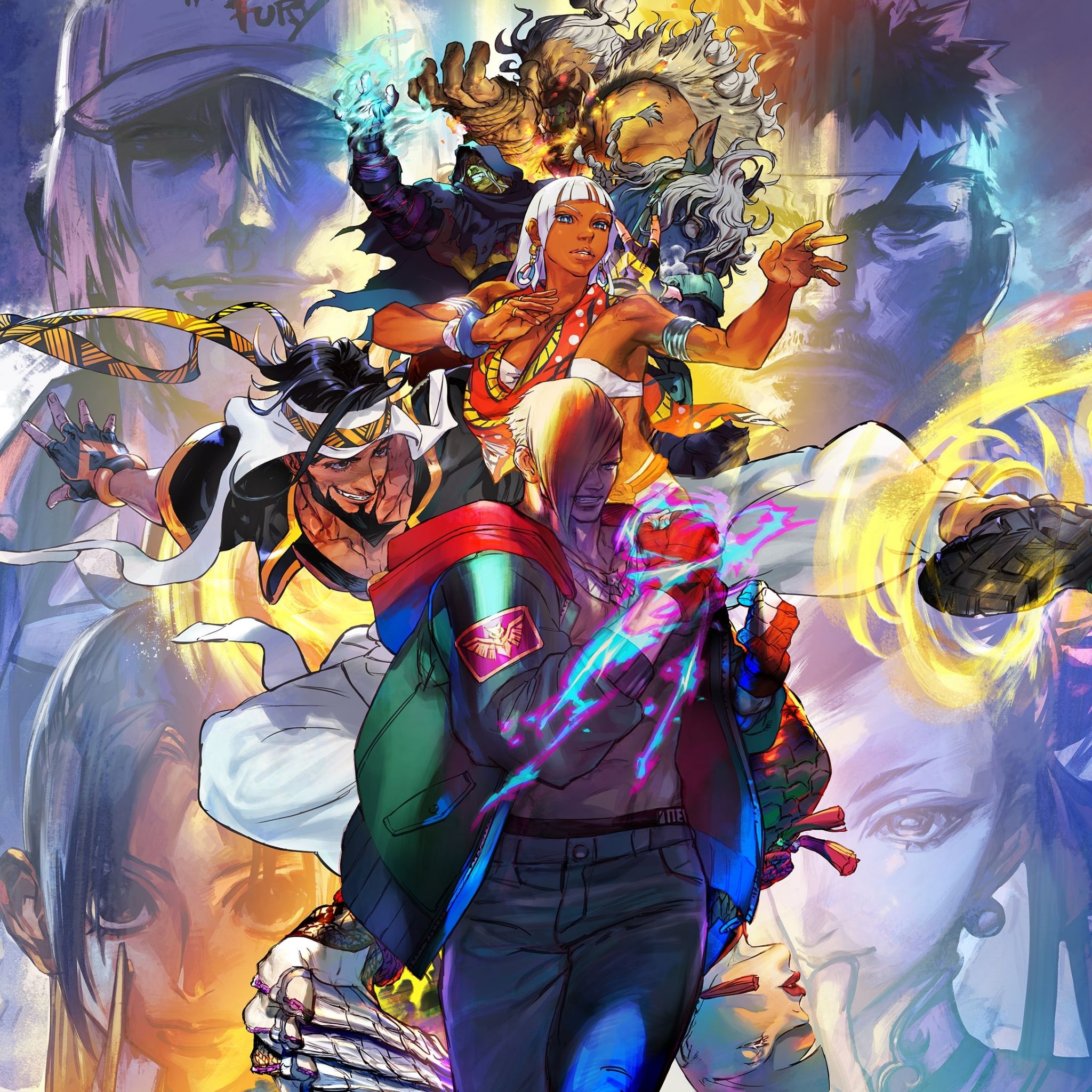 2048x2048 Street Fighter 6 Wallpaper 4K, Years 1 2 Fighters Edition