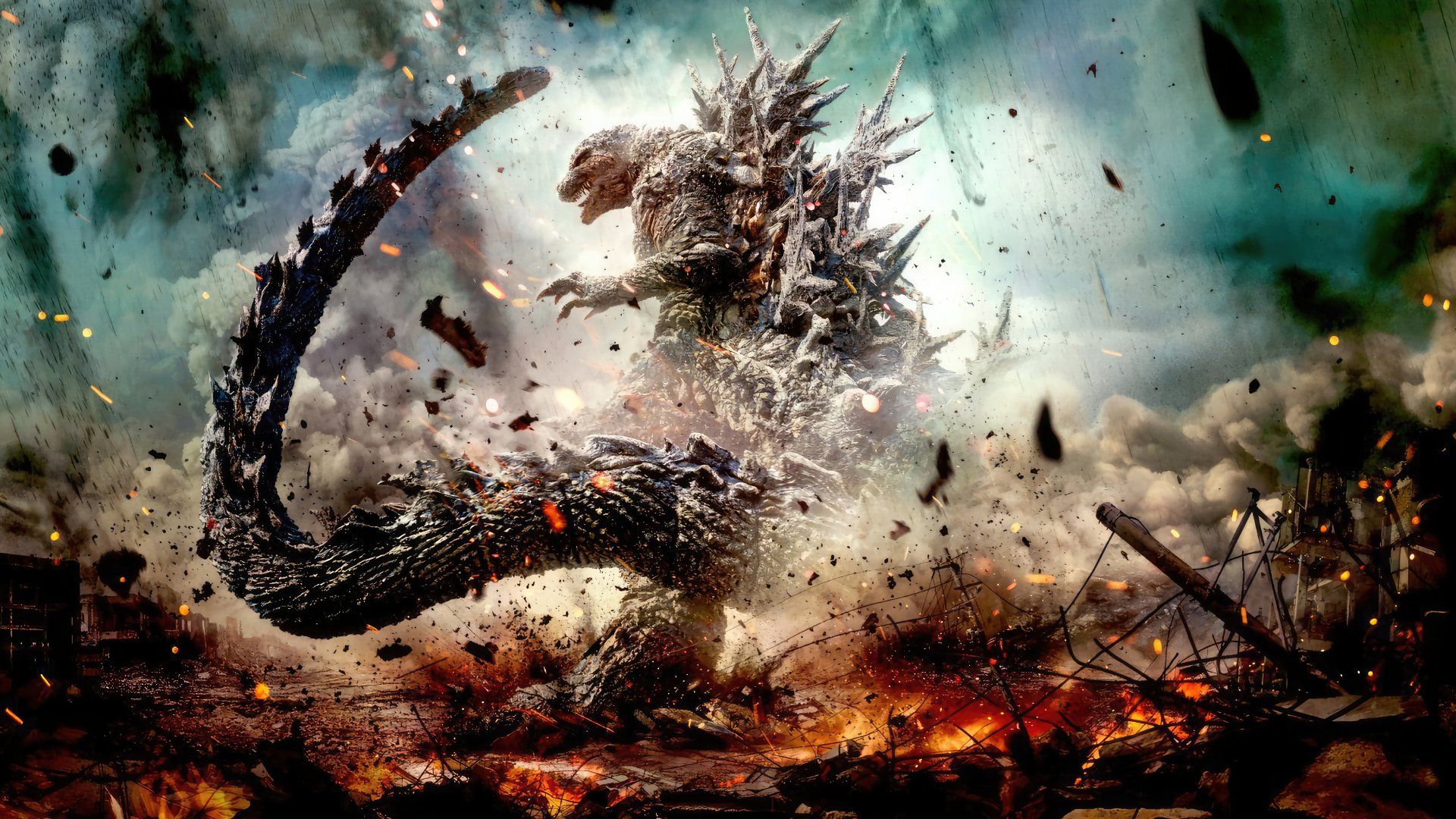 1920x1080 Godzilla Minus One: Toho's Ultimate Monster HD Wallpaper Explosionx1080