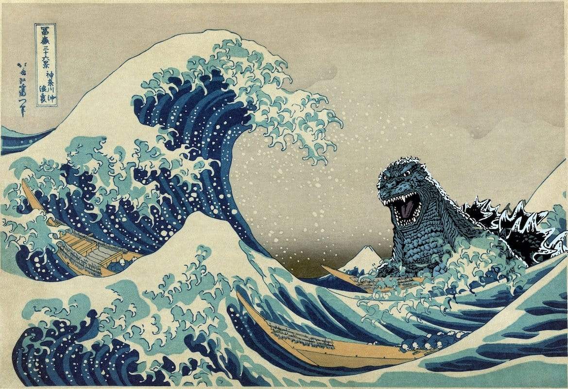1169x800 Godzilla vs Great Wave