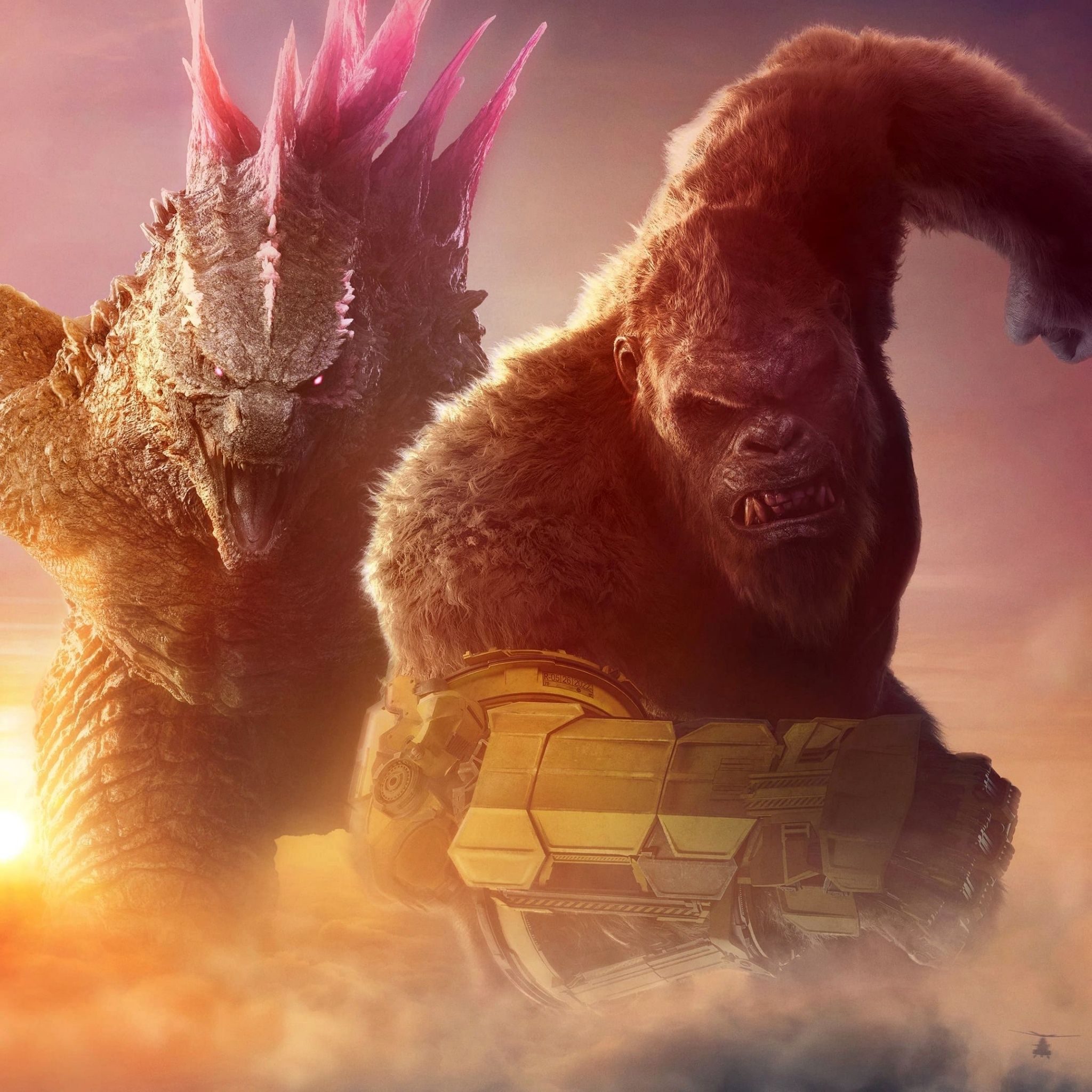 2048x2048 Godzilla Poster Download Godzilla X Kong: The New Empire Widescreen 4K Wallpaper