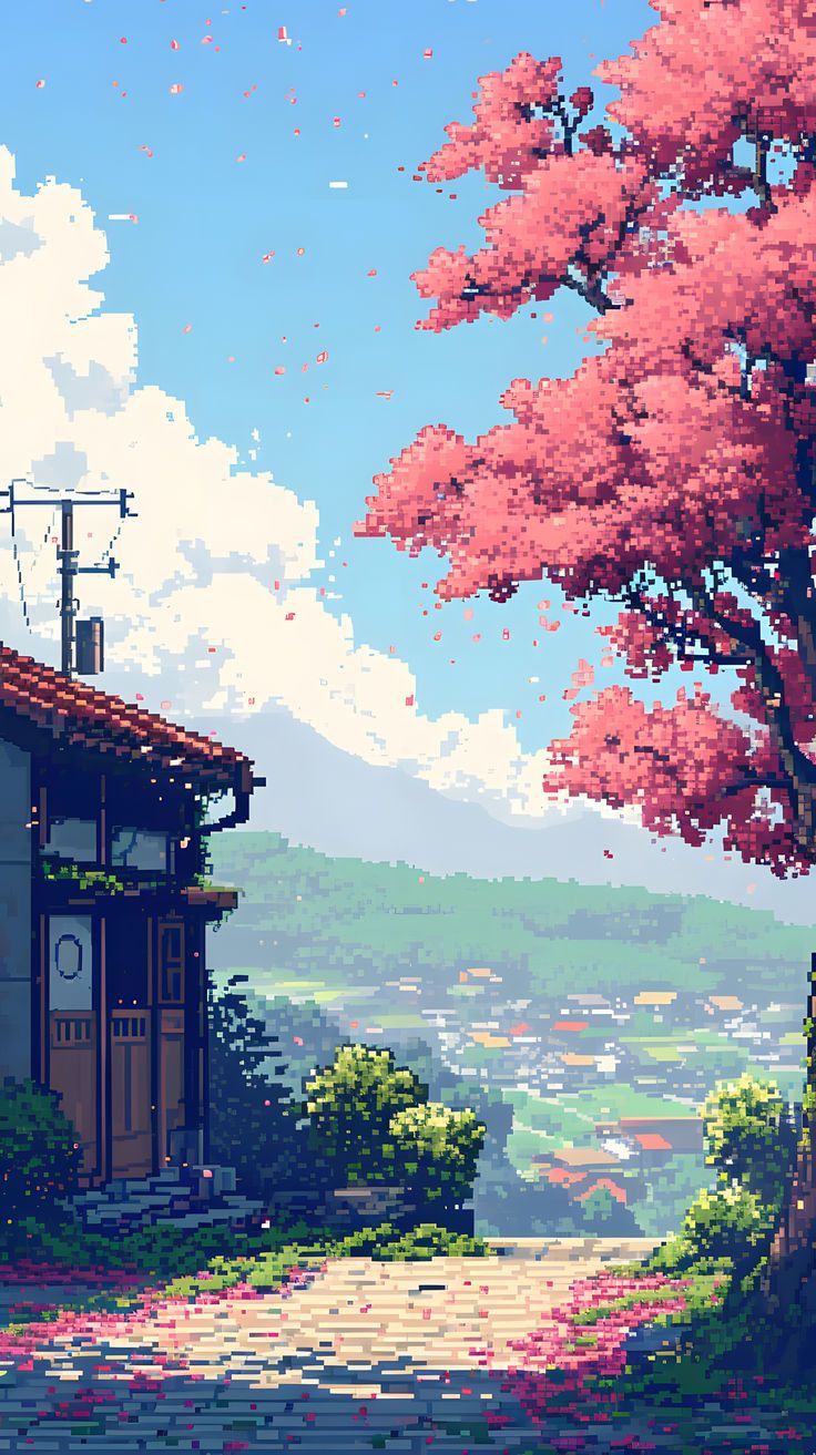 736x1313 Cherry Blossom Mobile Wallpaper