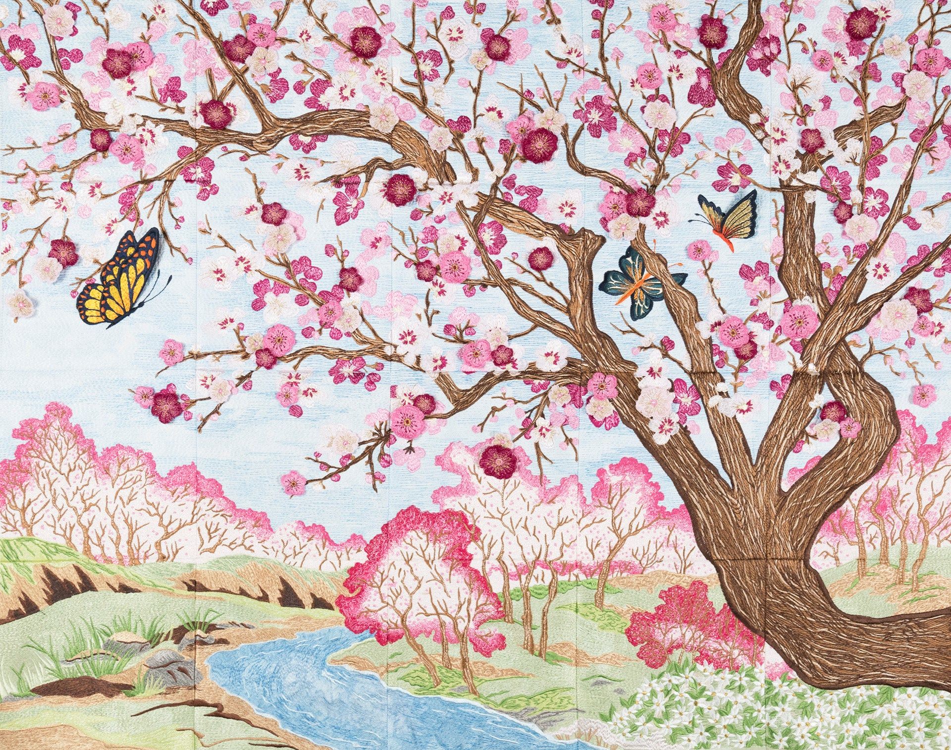 1920x1513 Cherry Blossom Tile Scene