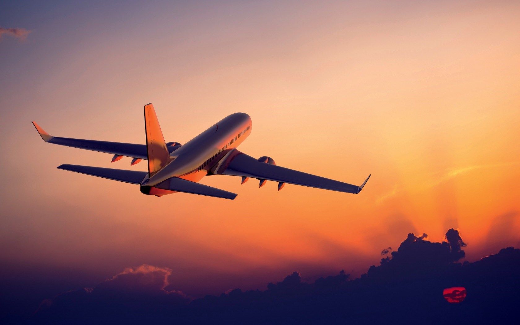 1680x1050 Commercial Airplane Wallpaper HD 07750