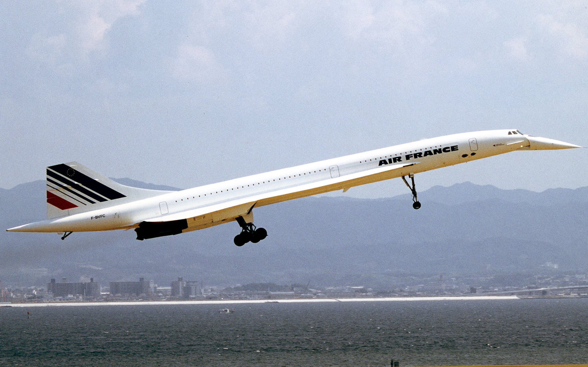 1920x1200 White Air France airplane, Concorde, aircraft, commercial HD wallpaper