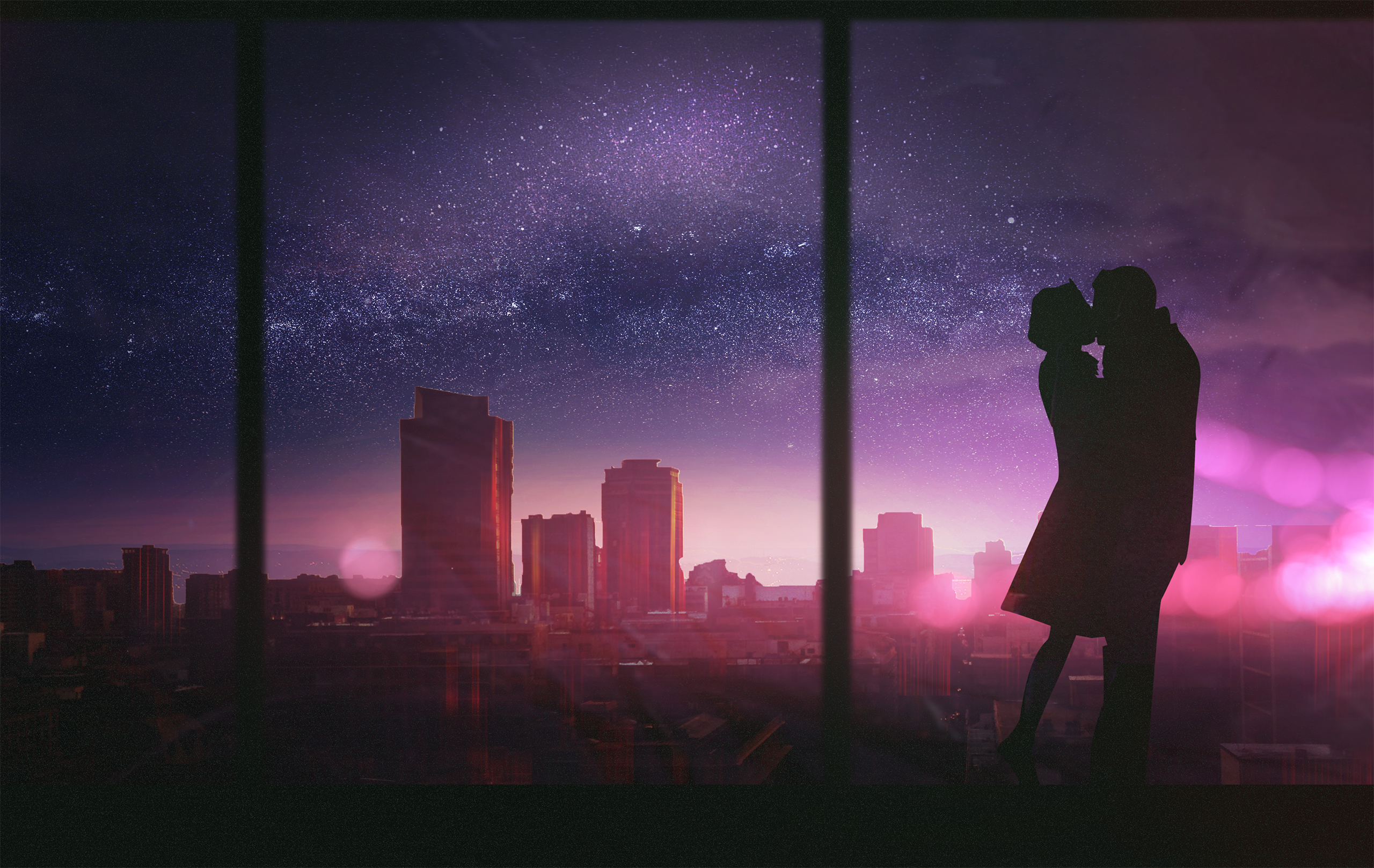 2560x1618 Couple Romantic Kissing Wallpaper, HD Artist 4K Wallpaper, Image and Background
