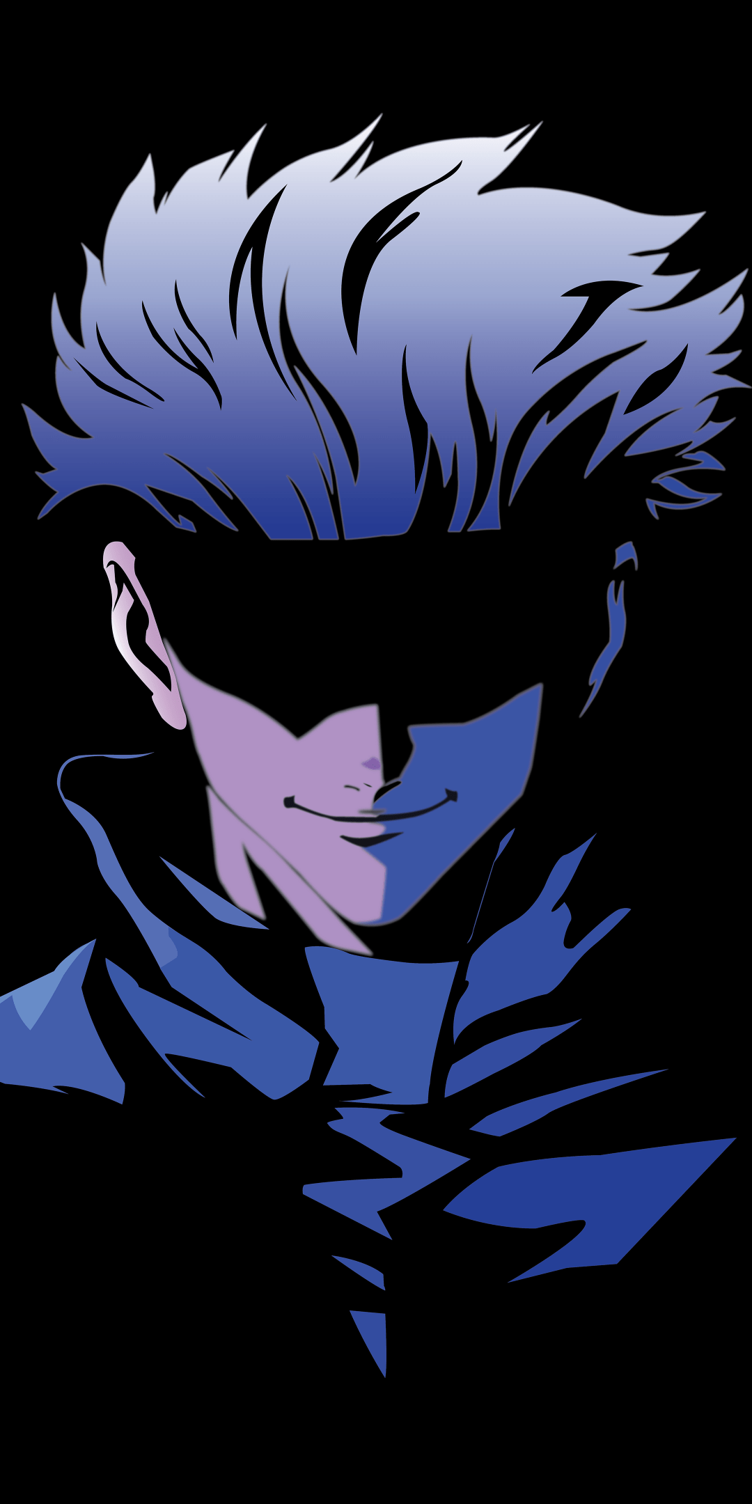 1080x2160 Satoru Gojo Wallpaper 4K, Black background, 8K, AMOLED, 5K