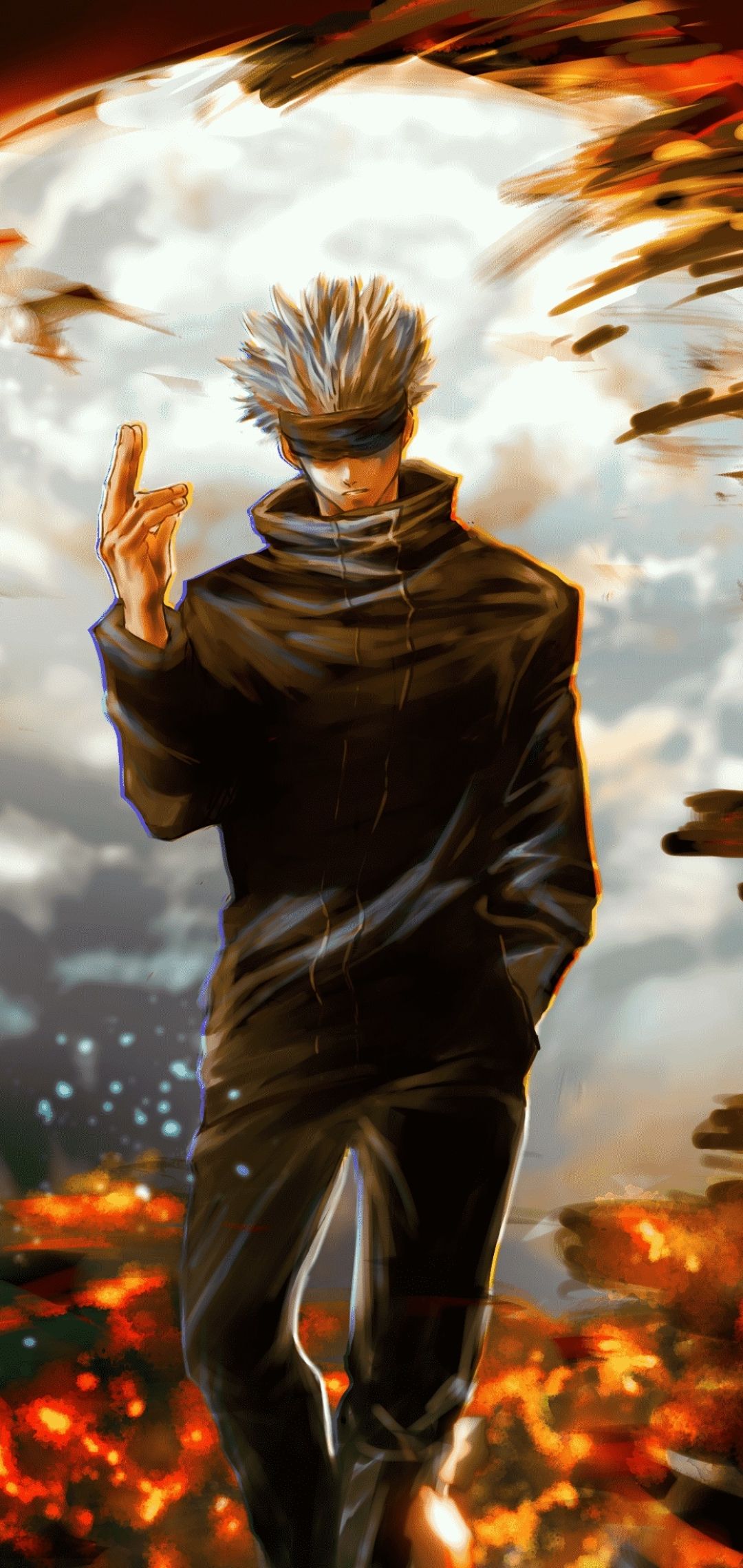 1080x2280 Satoru Gojo Wallpaper 4K