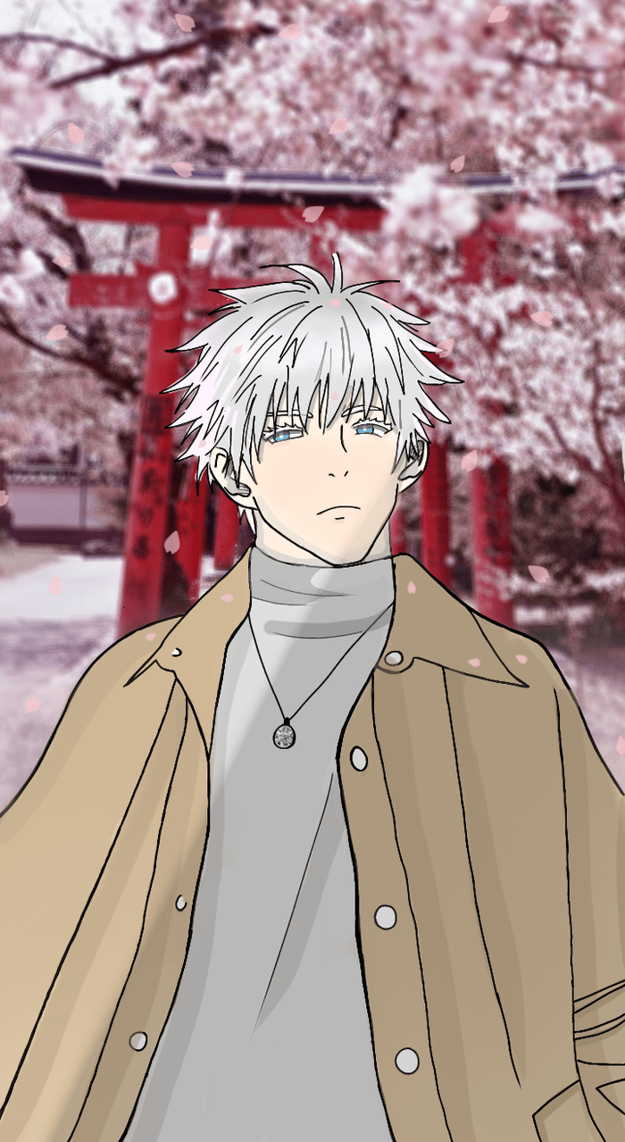 700x1279 Satoru Gogo cherry blossom cutee Cherrybliss ART street