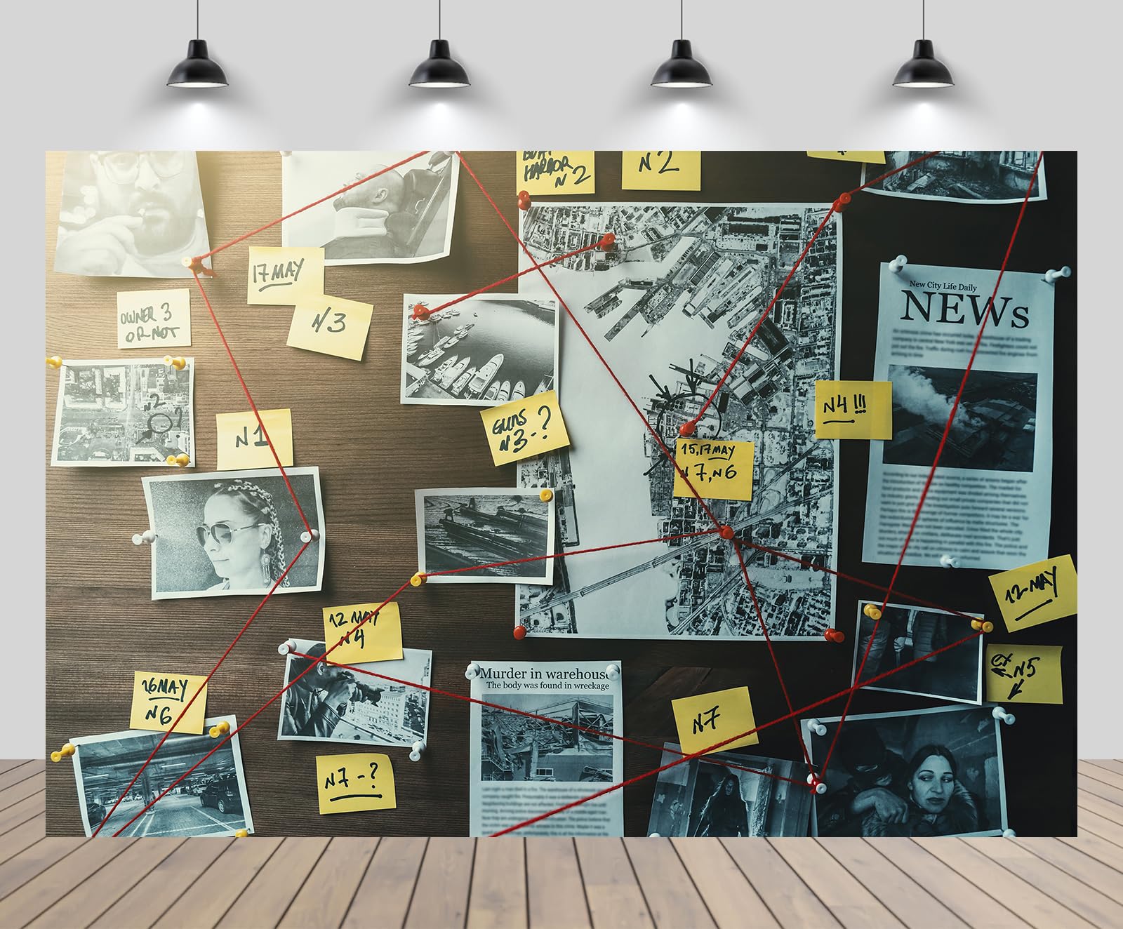1600x1324 Amazon.com : chnywork 15x10ft Vintage Detective Board Backdrop Suspect Crime Scene Evidence Red Thread Spy Theme Background Clues Evidence Top Secret Mission Mystery Party Spy Decor Photo Studio Props Wallpaper