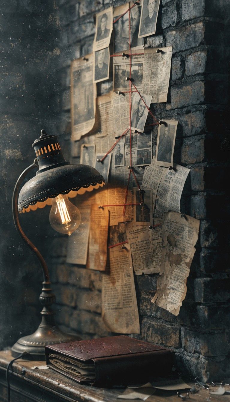 768x1344 Free Detective Evidence Wall Image, Detective, Evidence