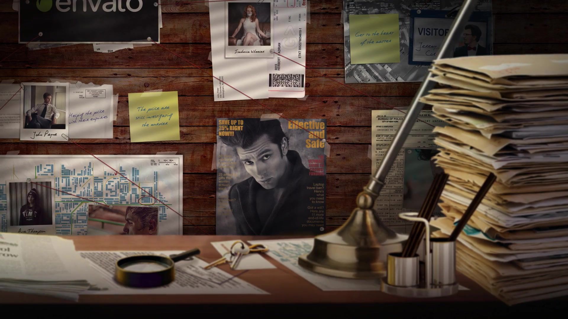 1920x1080 Investigation Board II 21184850 Videohive Direct Download After Effects