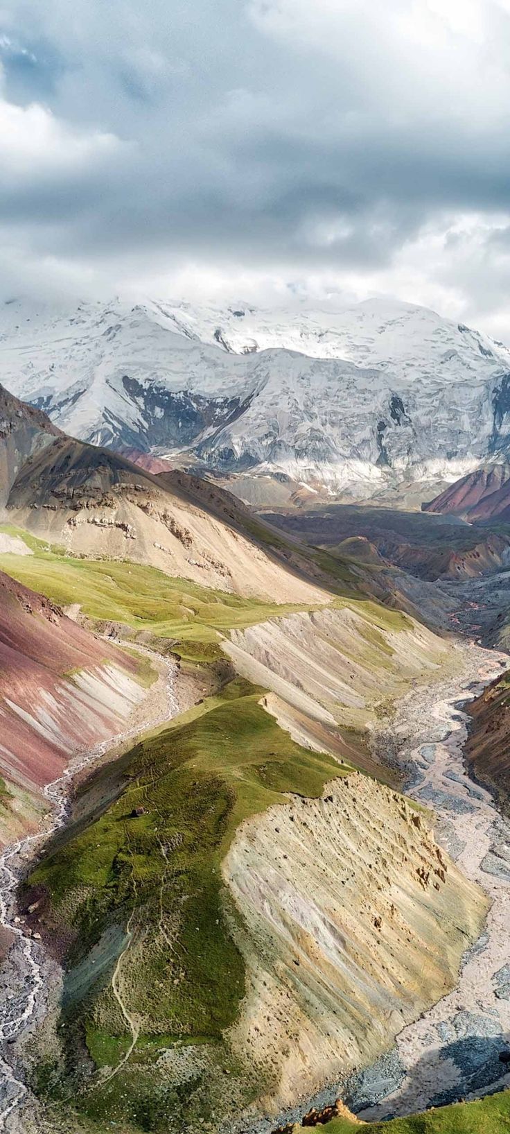 736x1635 Colorful Mountain Landscape. Kashmir rainbow valley wallpaper, Mountain terrain wallpaper, Pakistan mountain wallpaper