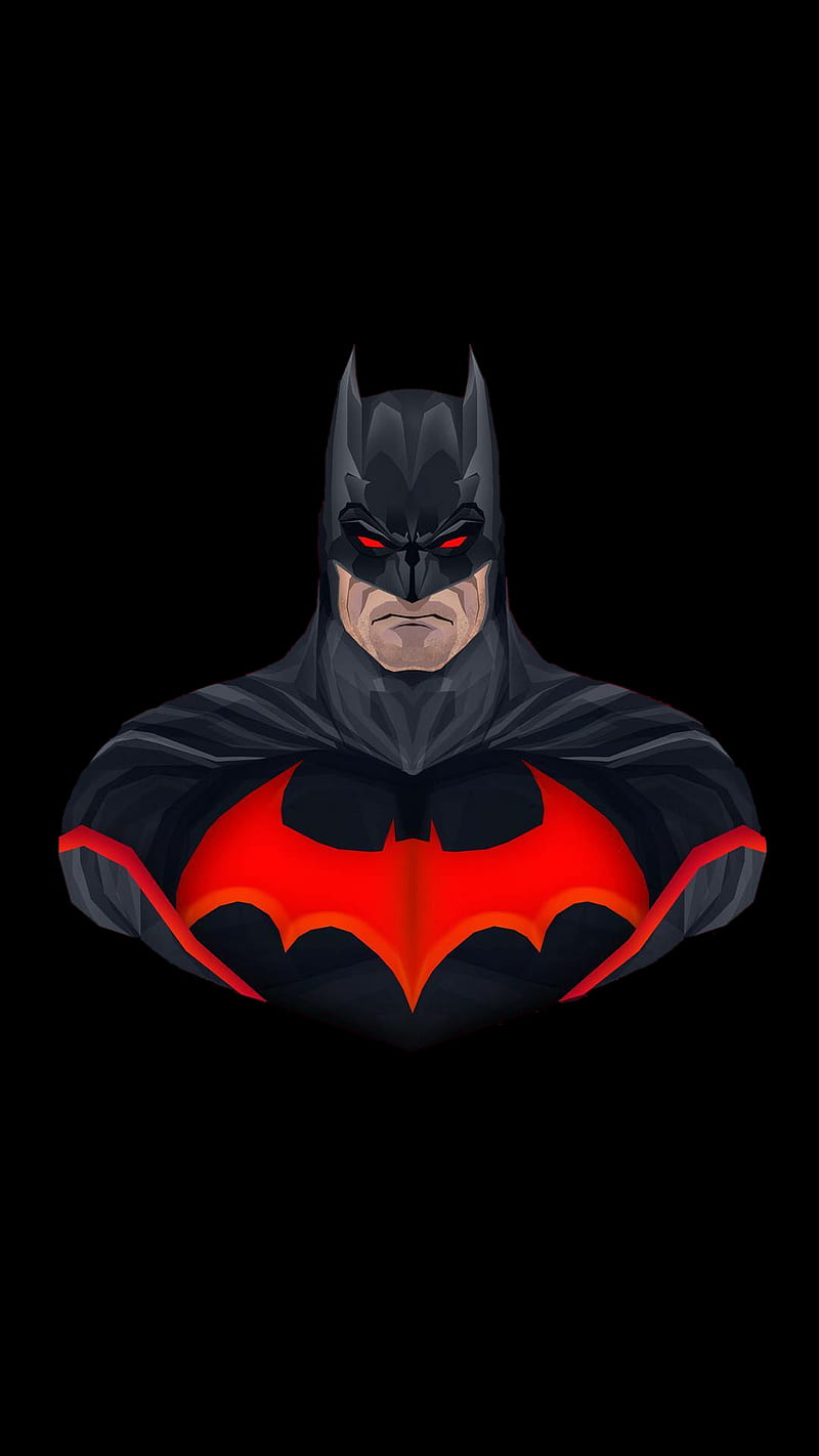 800x1422 Batman, red, HD phone wallpaper