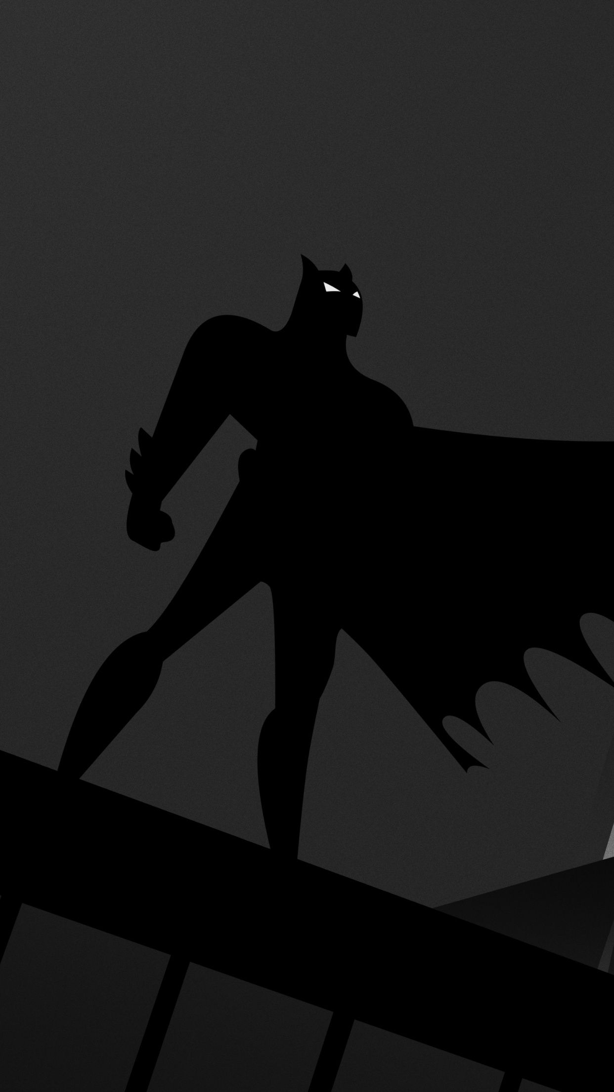 1242x2208 Batman Wallpaper 4K, Monochrome, Silhouette, 5K