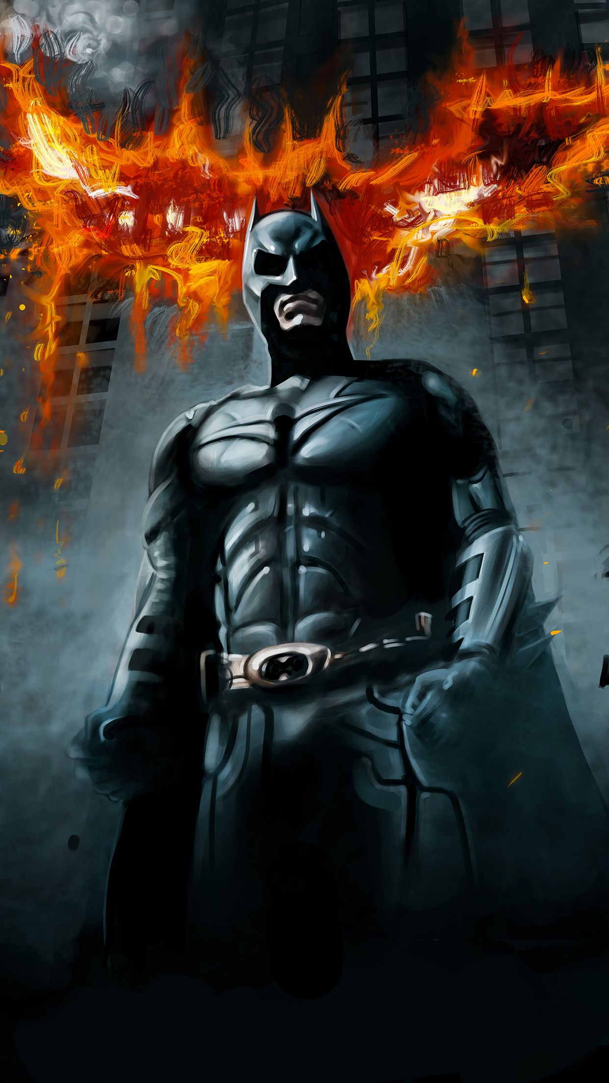 1242x2208 Batman fire Wallpaper for iPhone Pro Max, X, 6