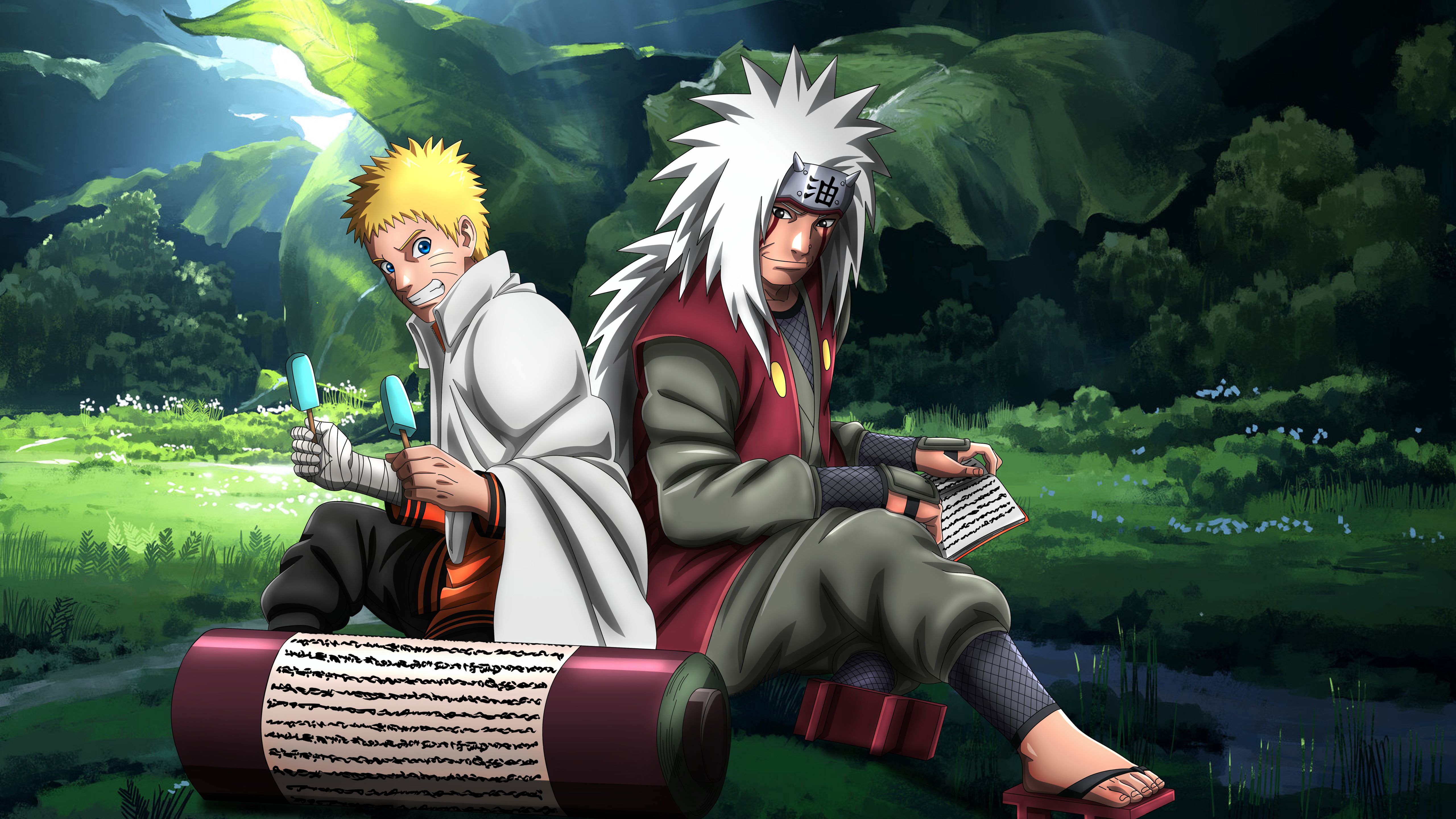 5120x2880 Jiraiya Naruto Uzumaki 4K 5K HD Naruto Wallpaper