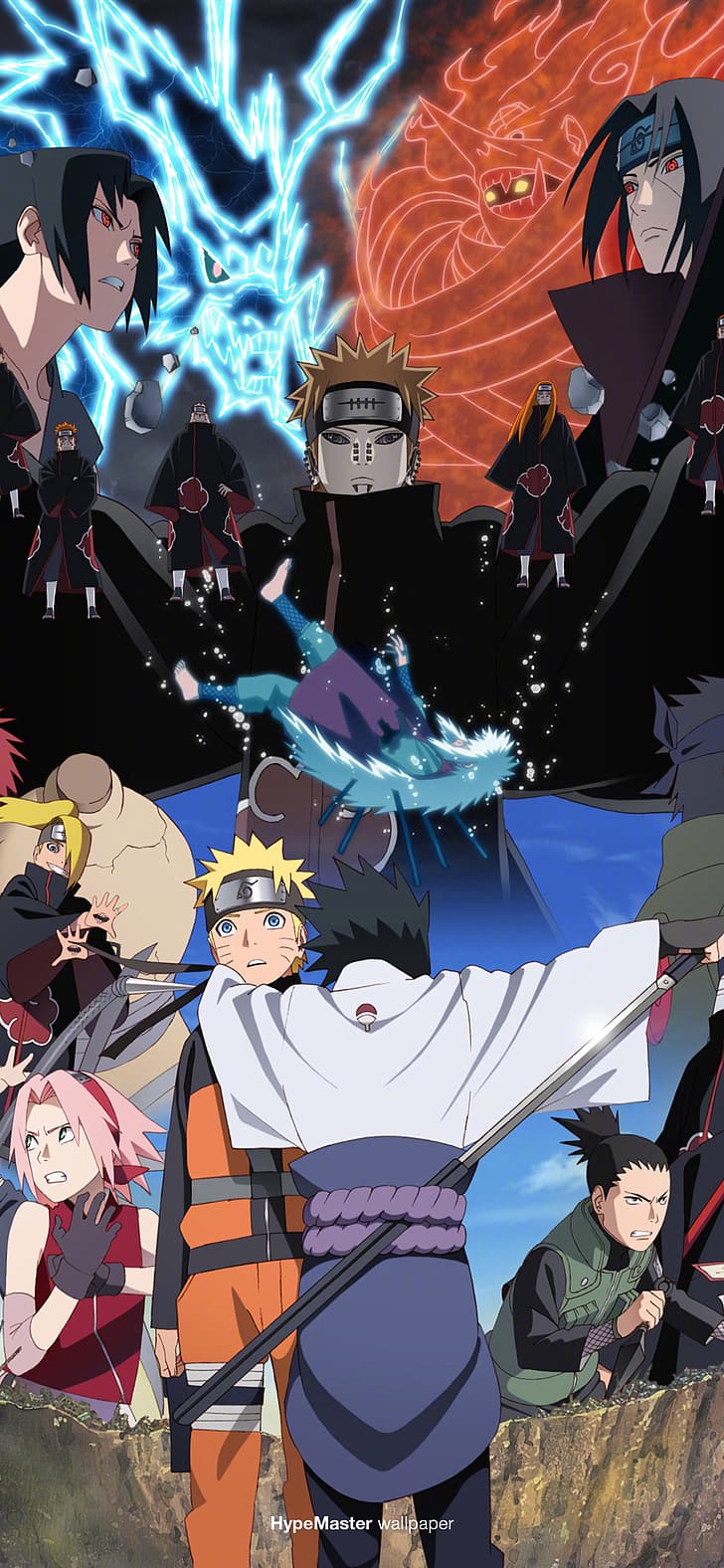 728x1576 HD wallpaper: Naruto (anime), anime boys, Uchiha Sasuke